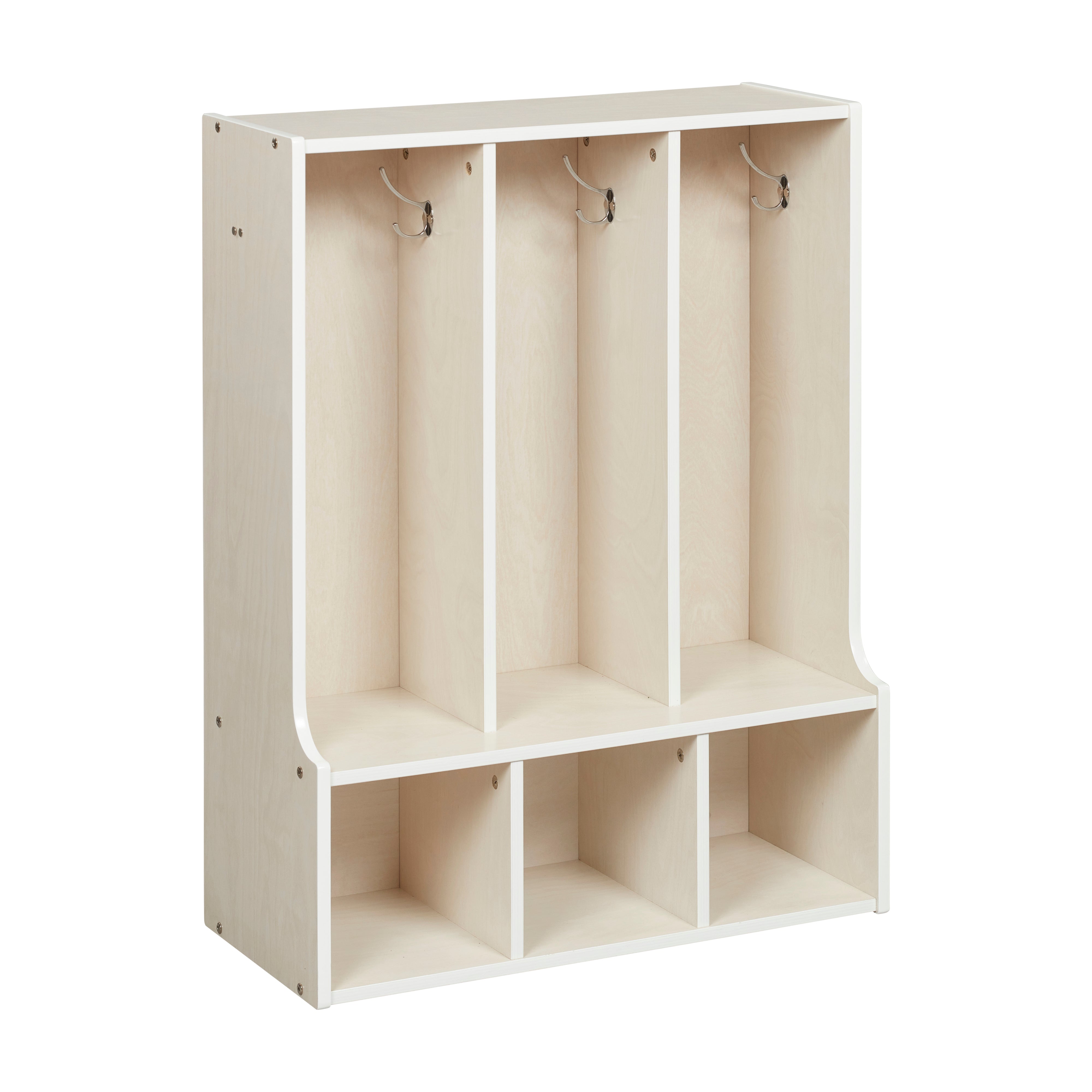 Streamline 3-Section Toddler Coat Locker with Bench