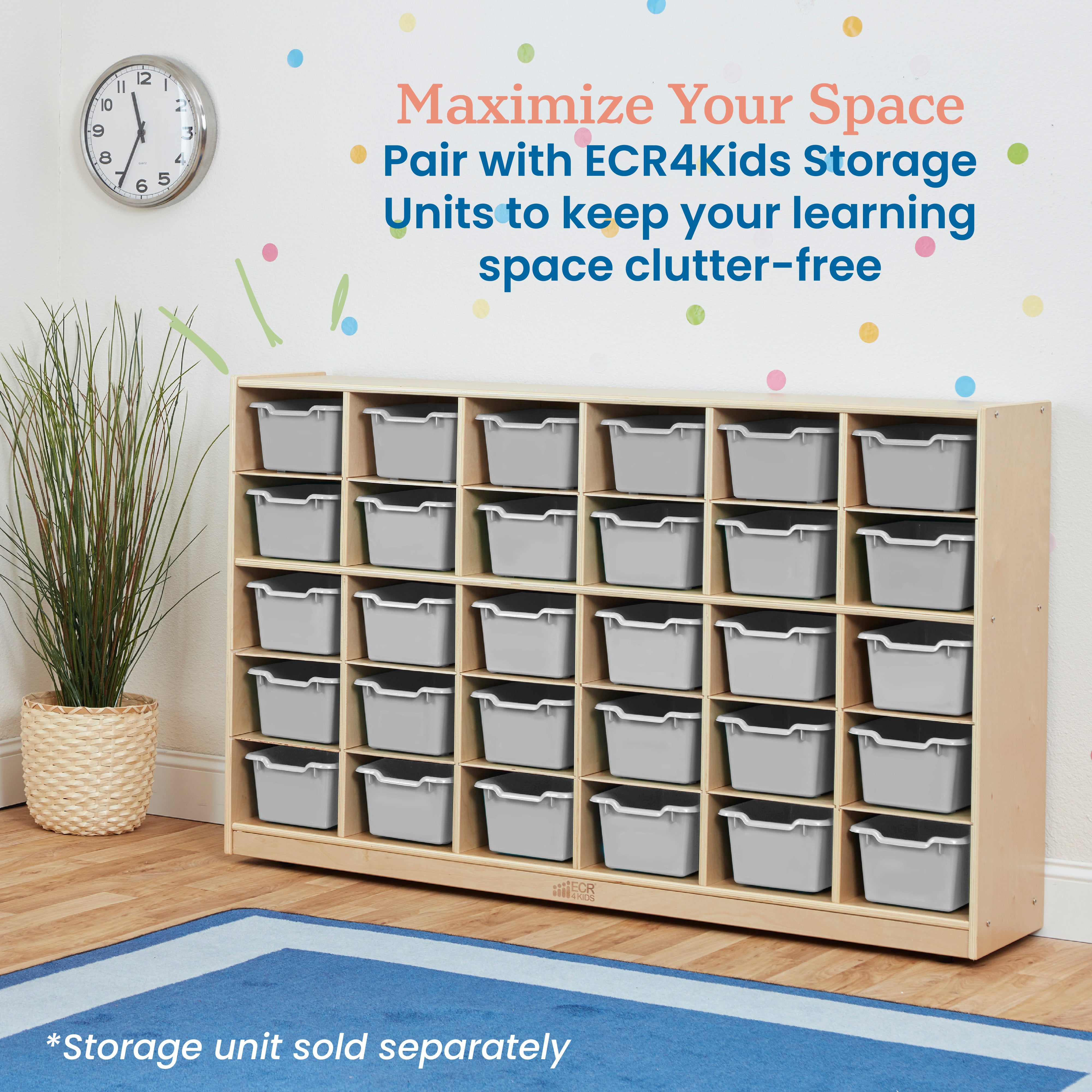 Scoop Front Storage Bin, 30-Piece