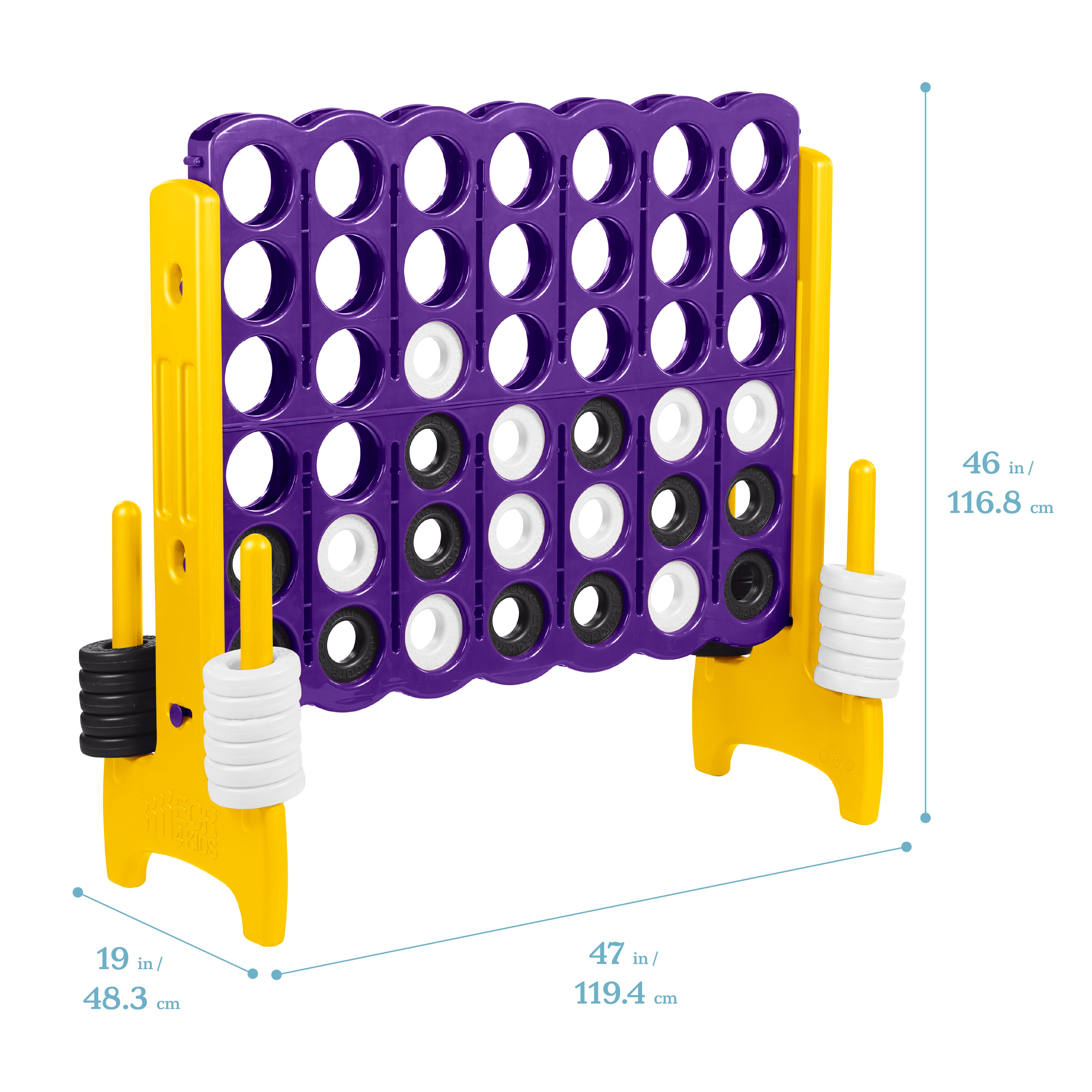 Jumbo 4-To-Score Giant Game with 42 Rings and Reset Sliders
