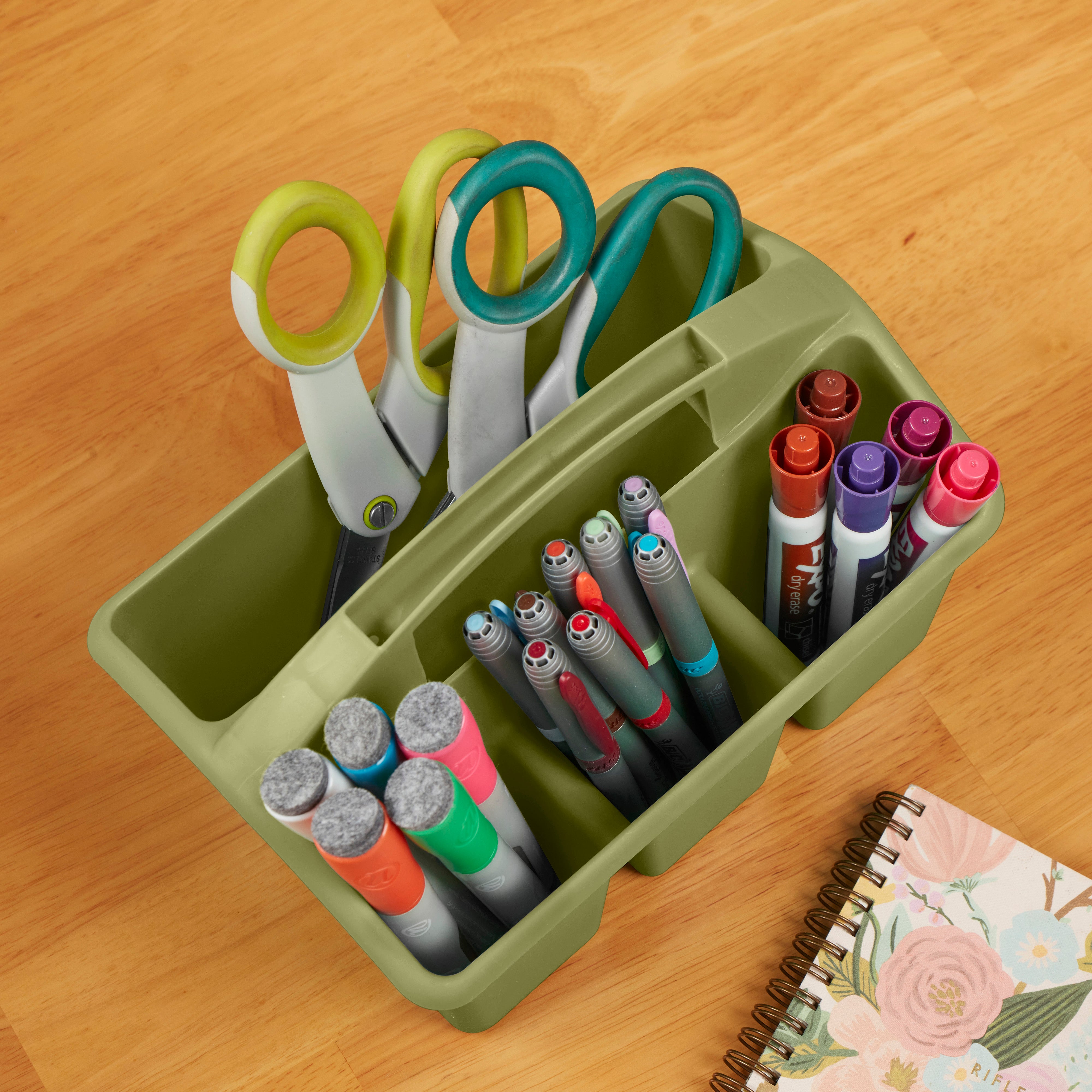 4-Compartment Small Plastic Caddy, 6-Pack