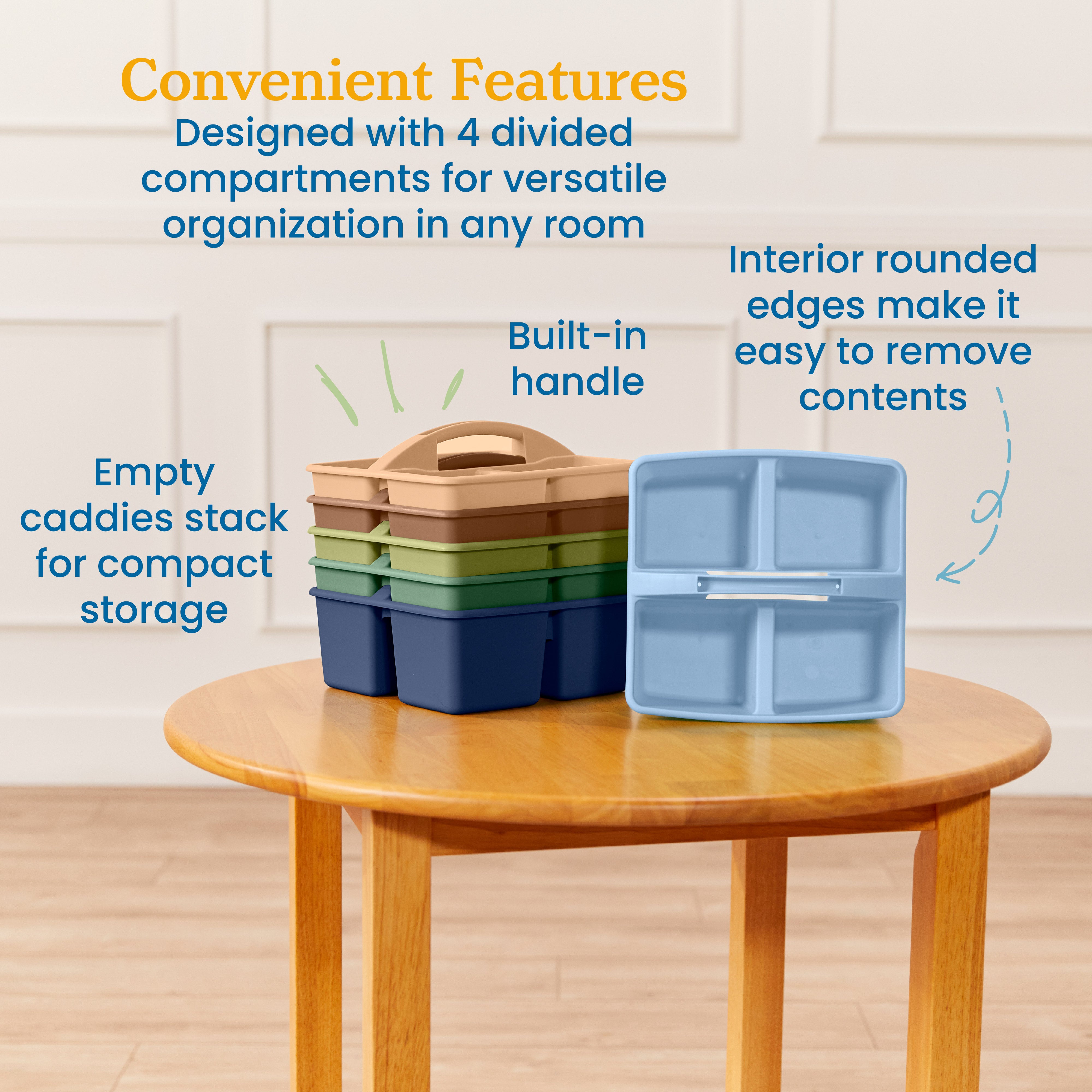 4-Compartment Medium Caddy, 6-Pack