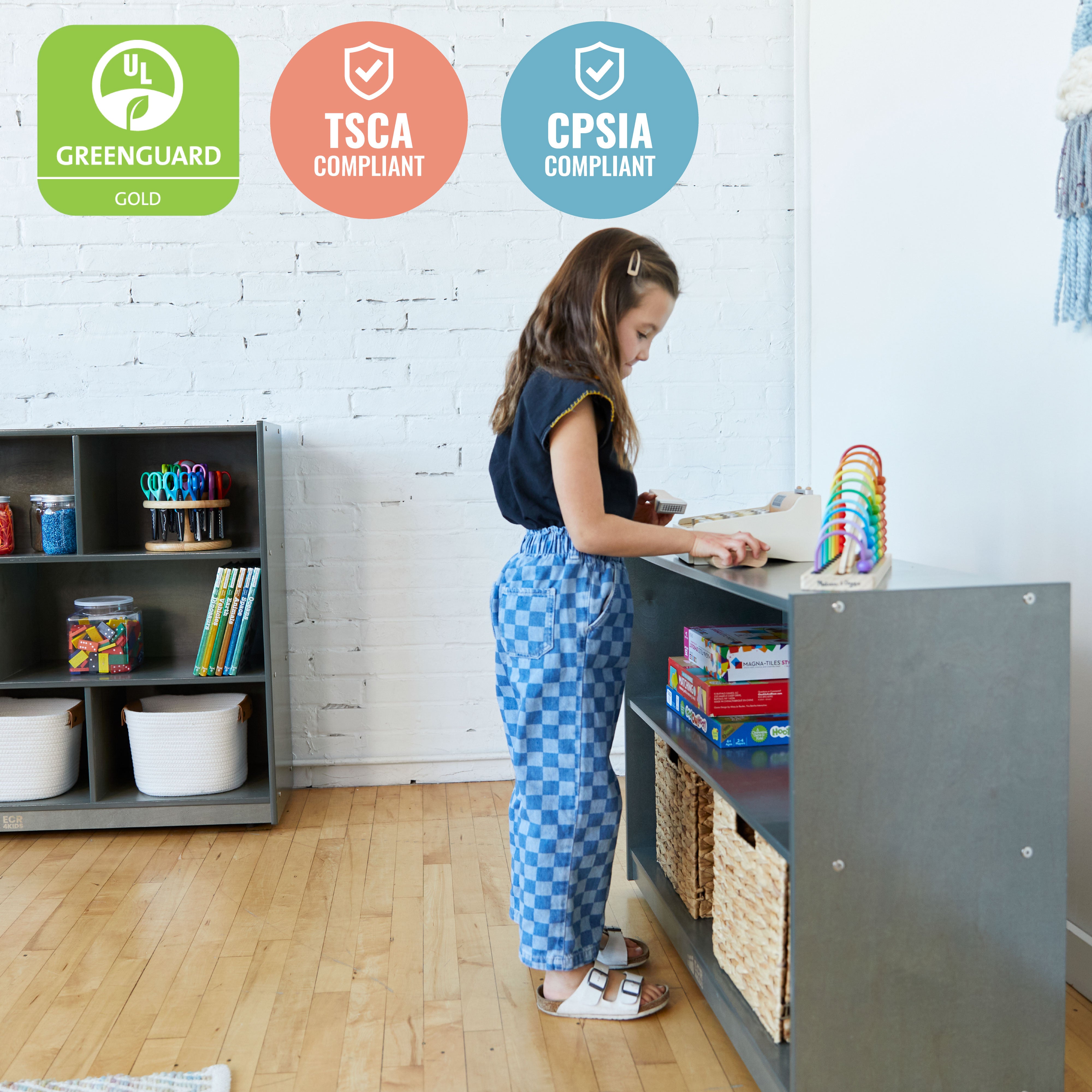 2-Shelf Mobile Storage Cabinet