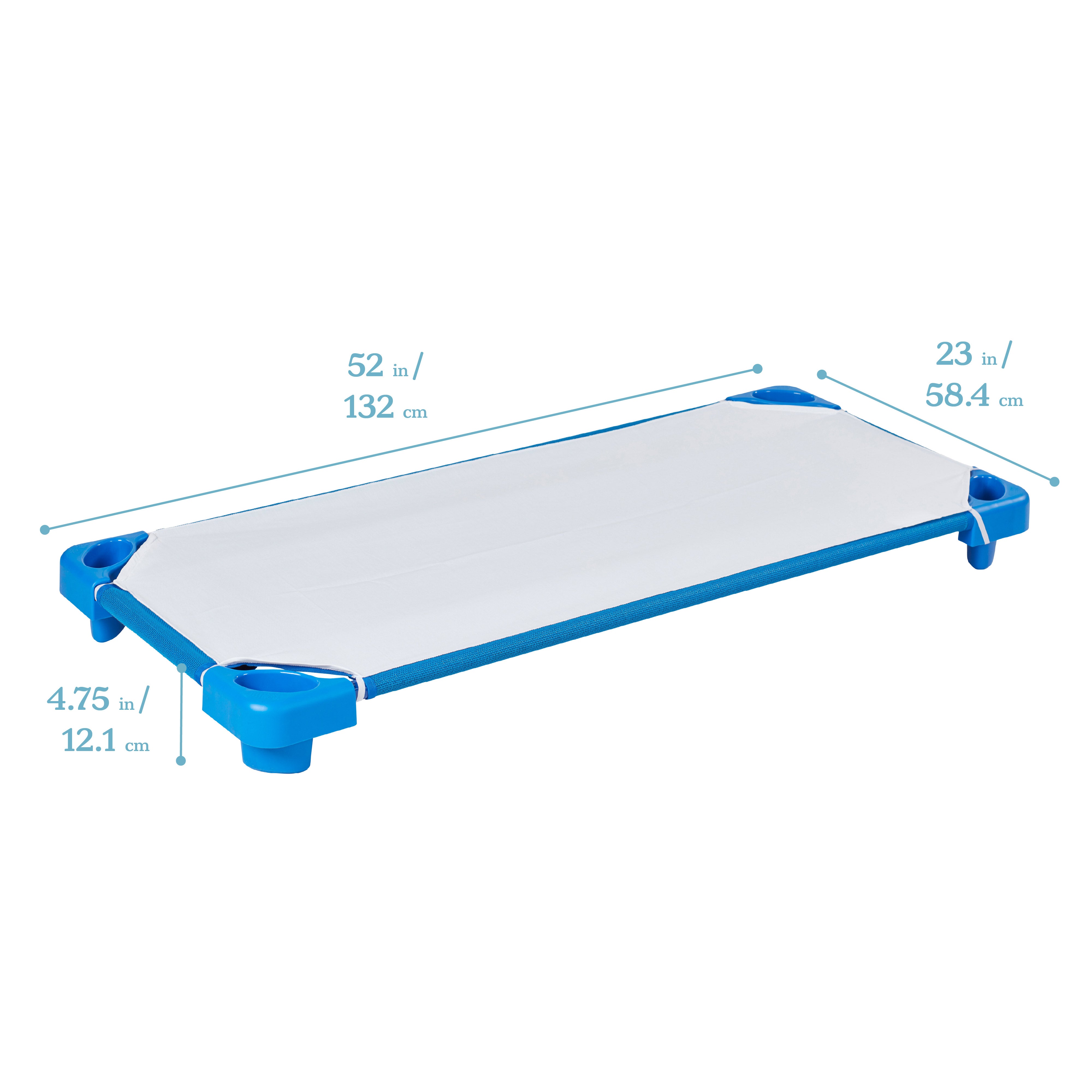 Stackable Kiddie Cot with Sheet, Ready-to-Assemble, Standard Size