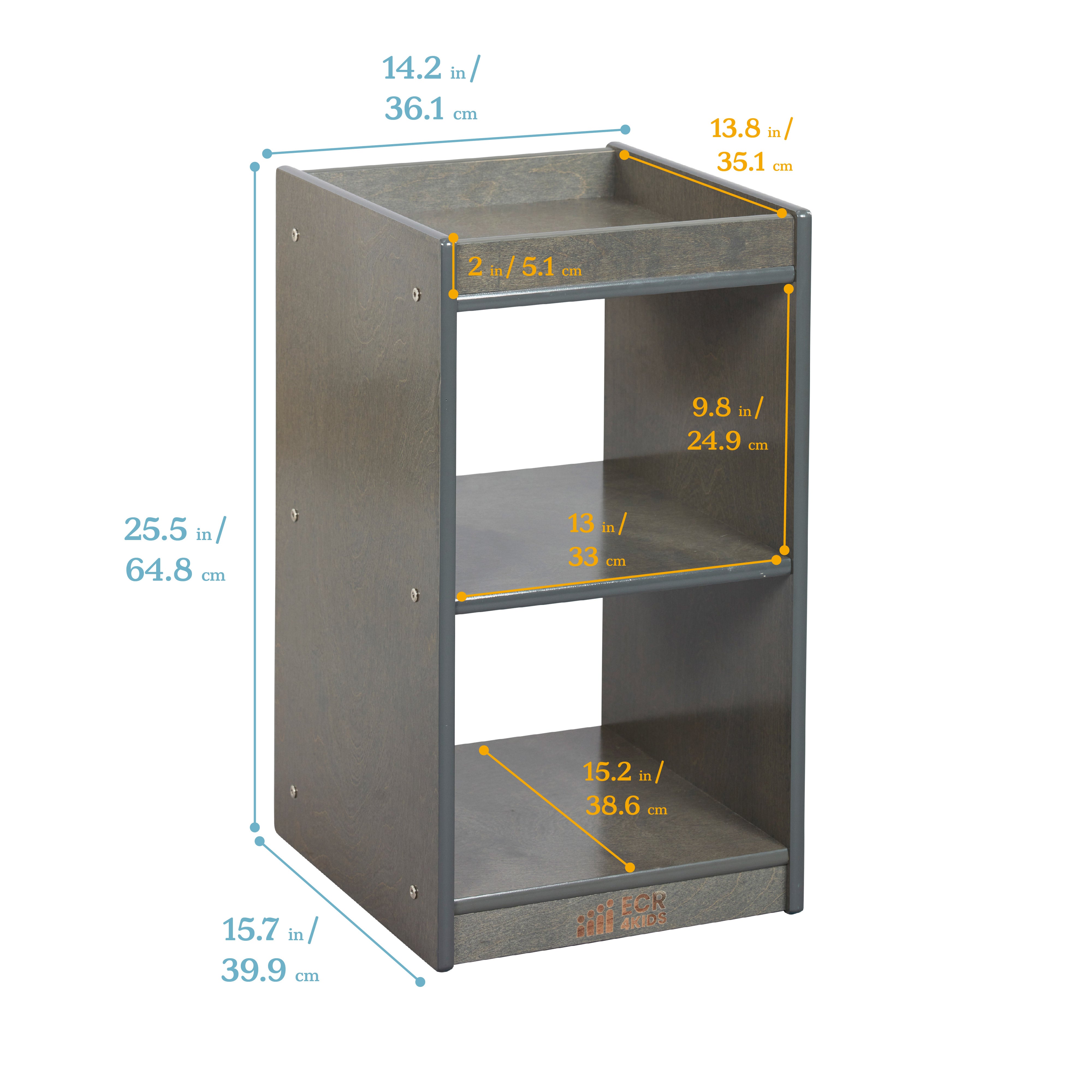 2-Cube Double-Sided Vertical Storage Organizer