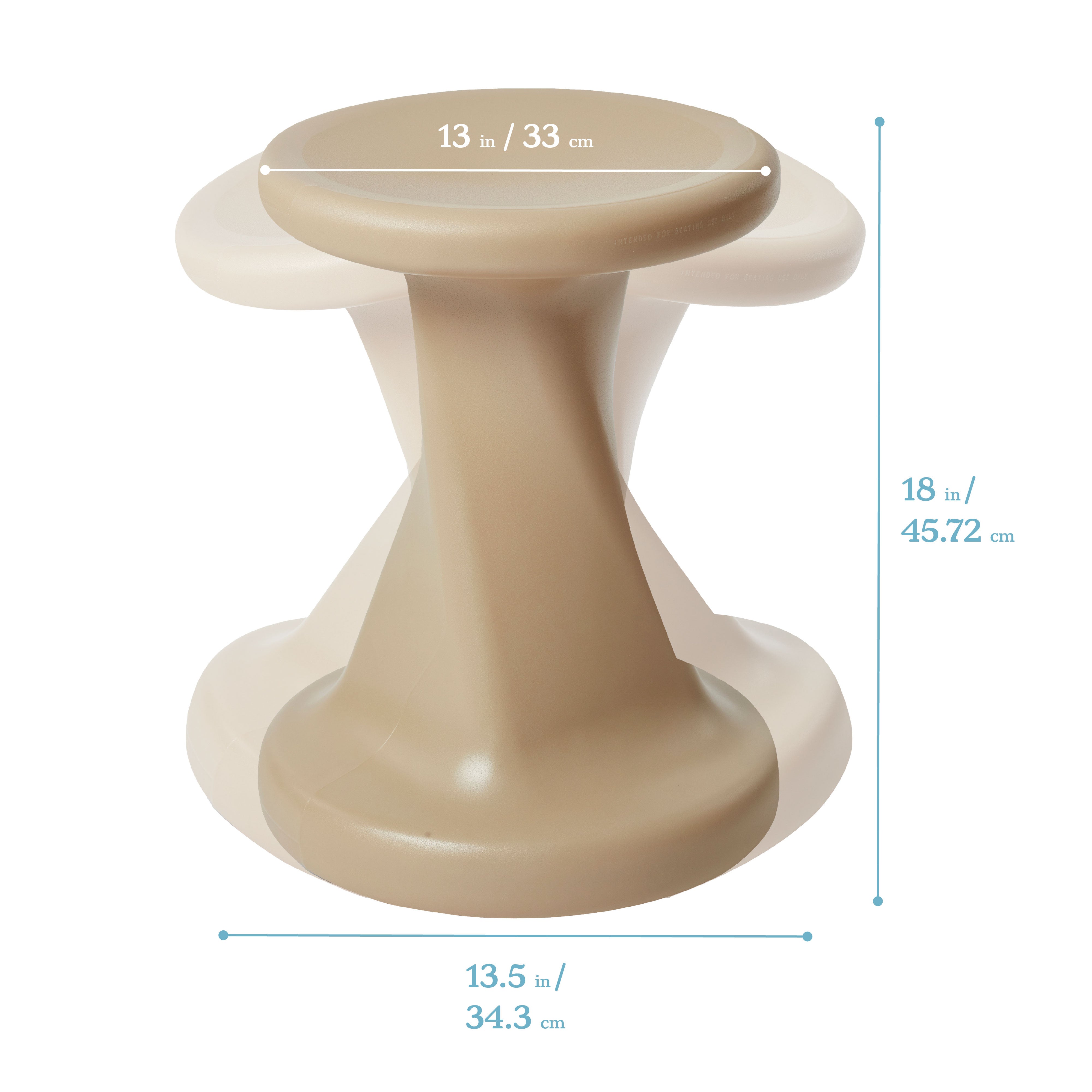 Twist Wobble Stool, 18in Seat Height