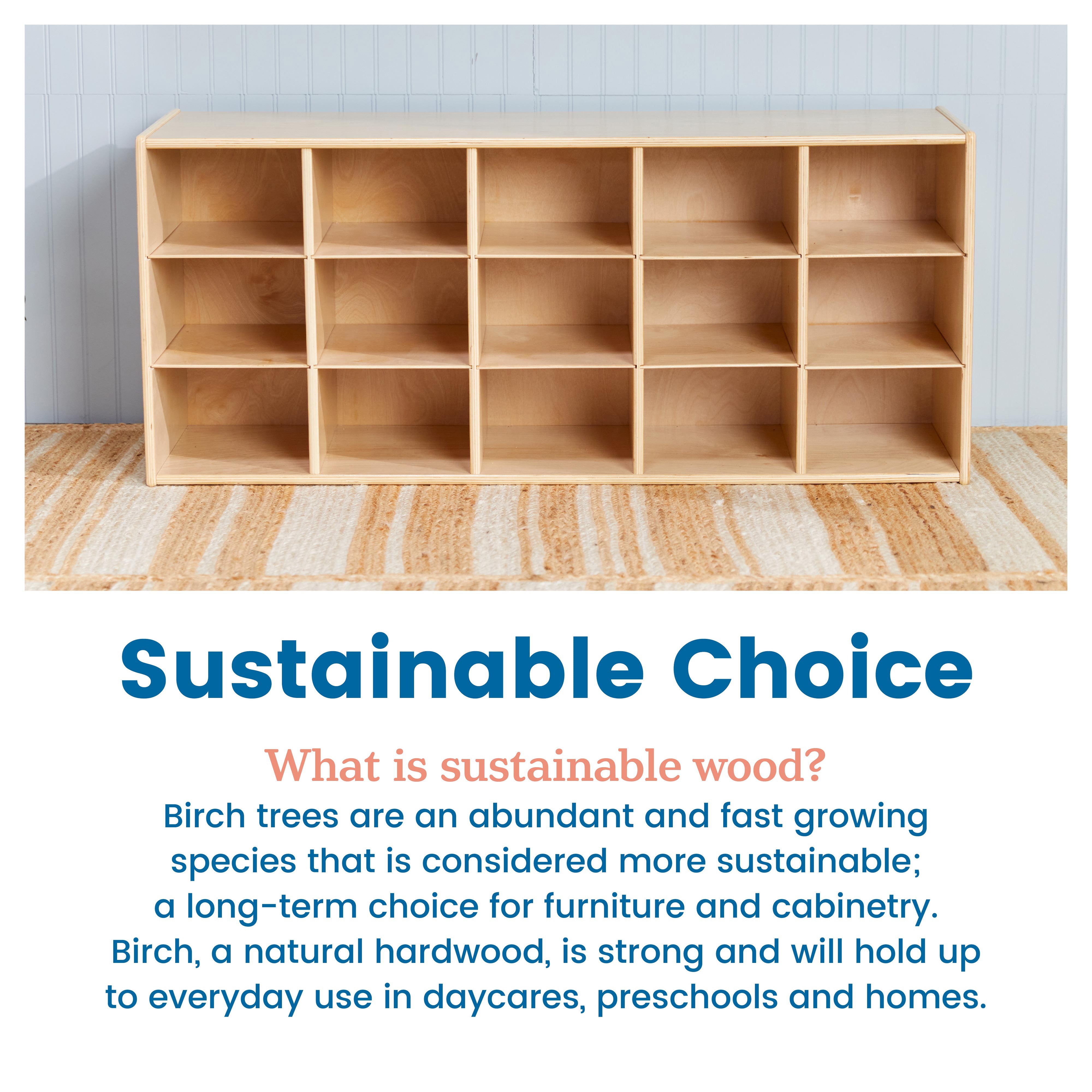 Streamline 15 Cubby Tray Storage Cabinet, 3x5