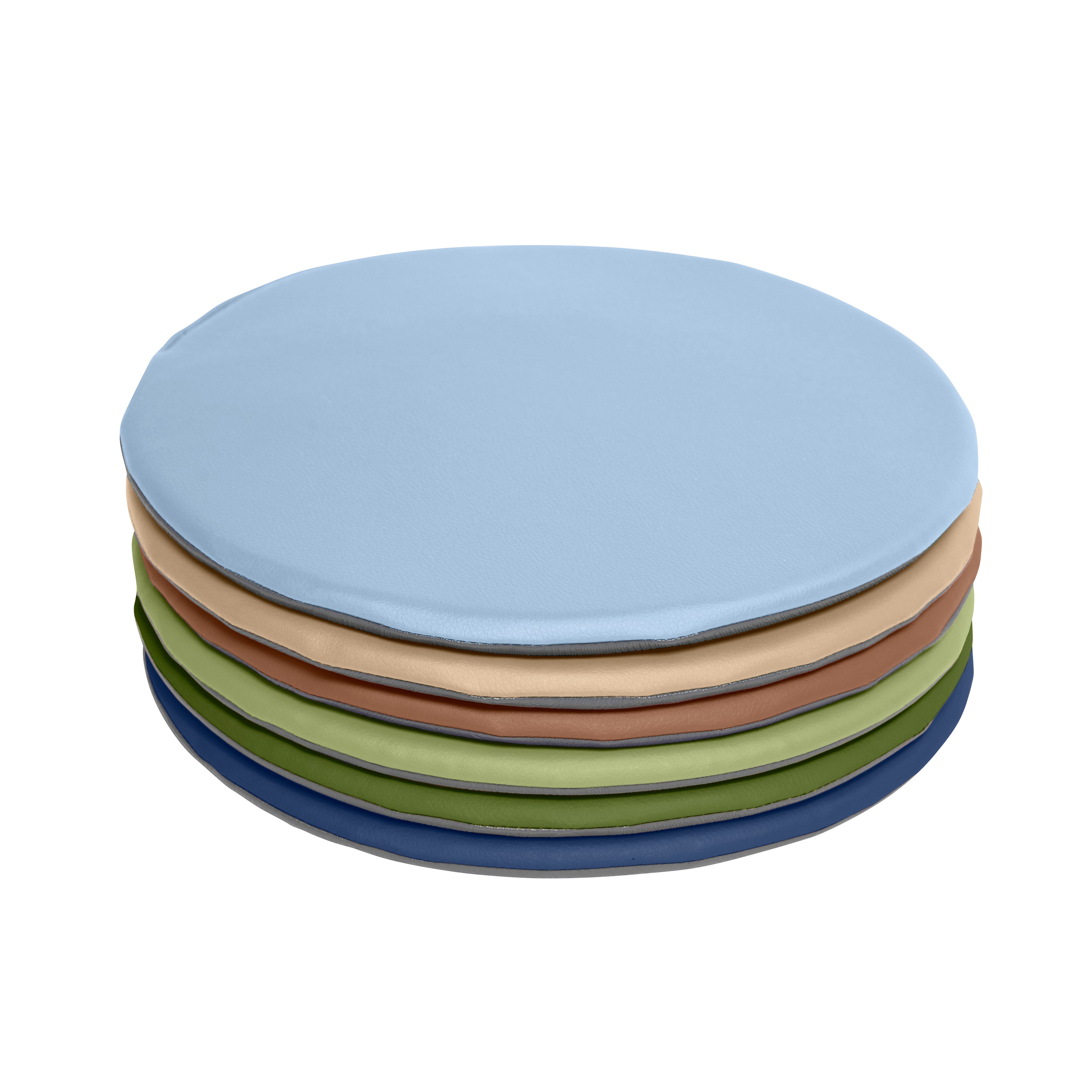 SoftZone Colorful Floor Pads, Round, 6-Piece