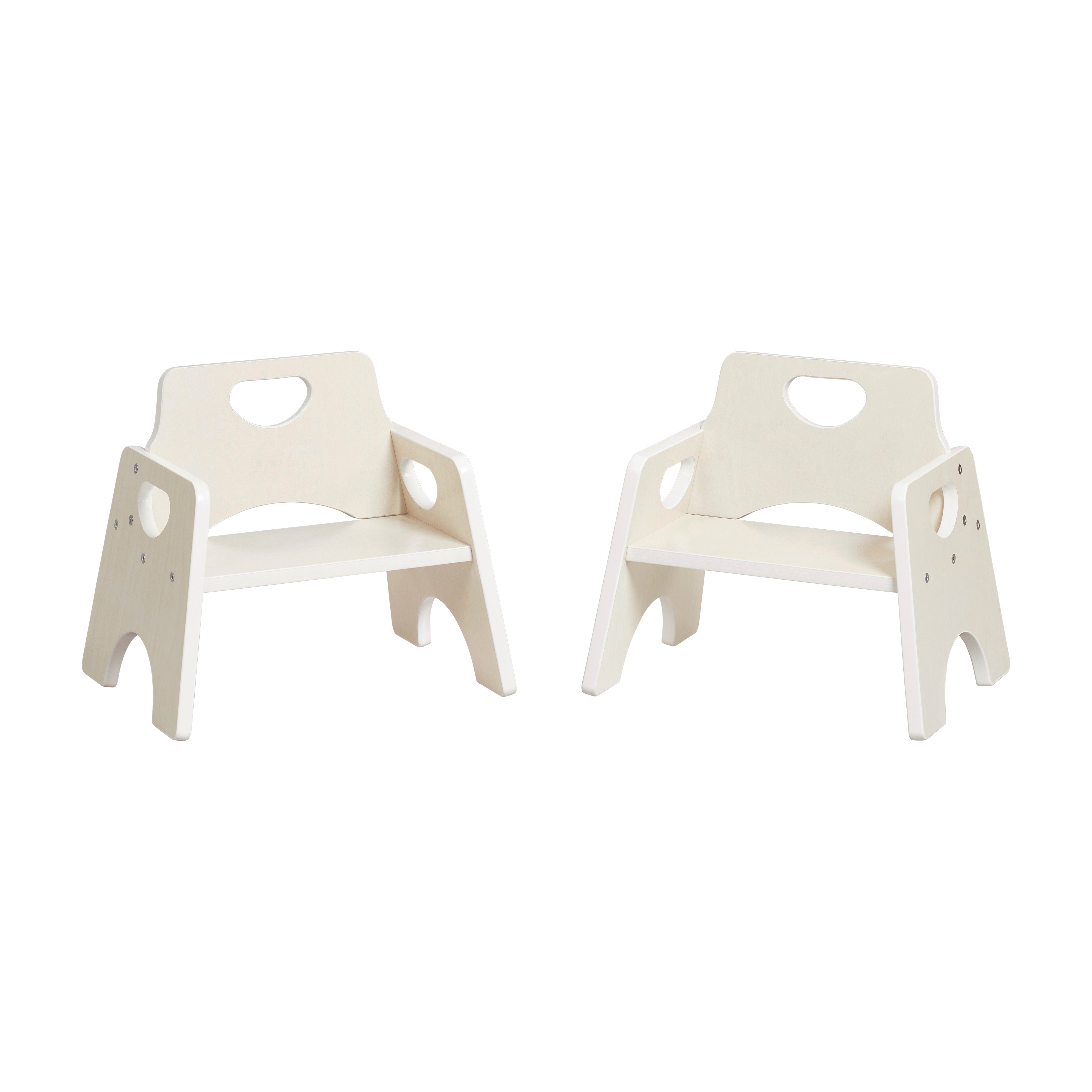 Stackable Wooden Toddler Chair, 6in, 2-Pack