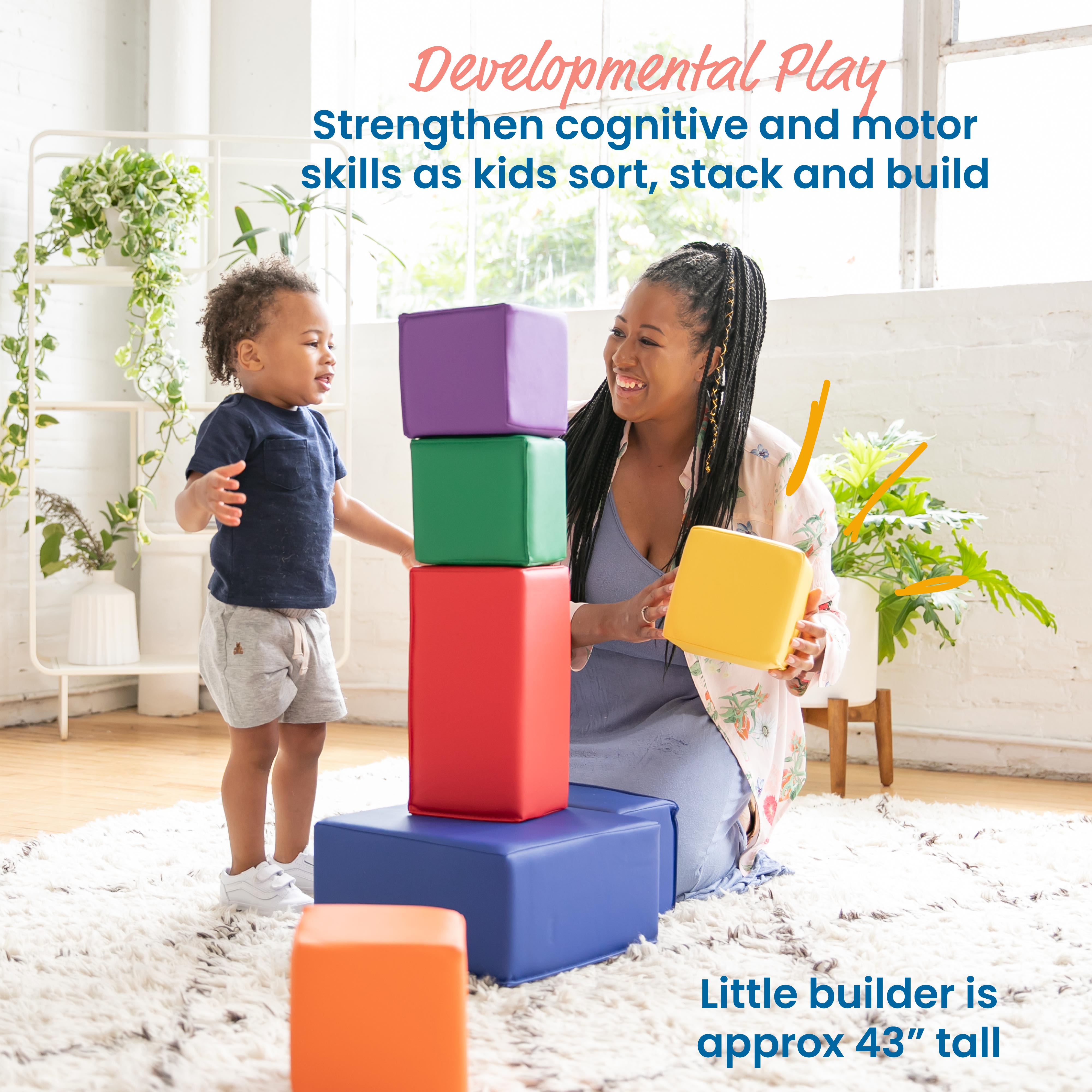 SoftZone Big Foam Building Blocks, 7-Piece