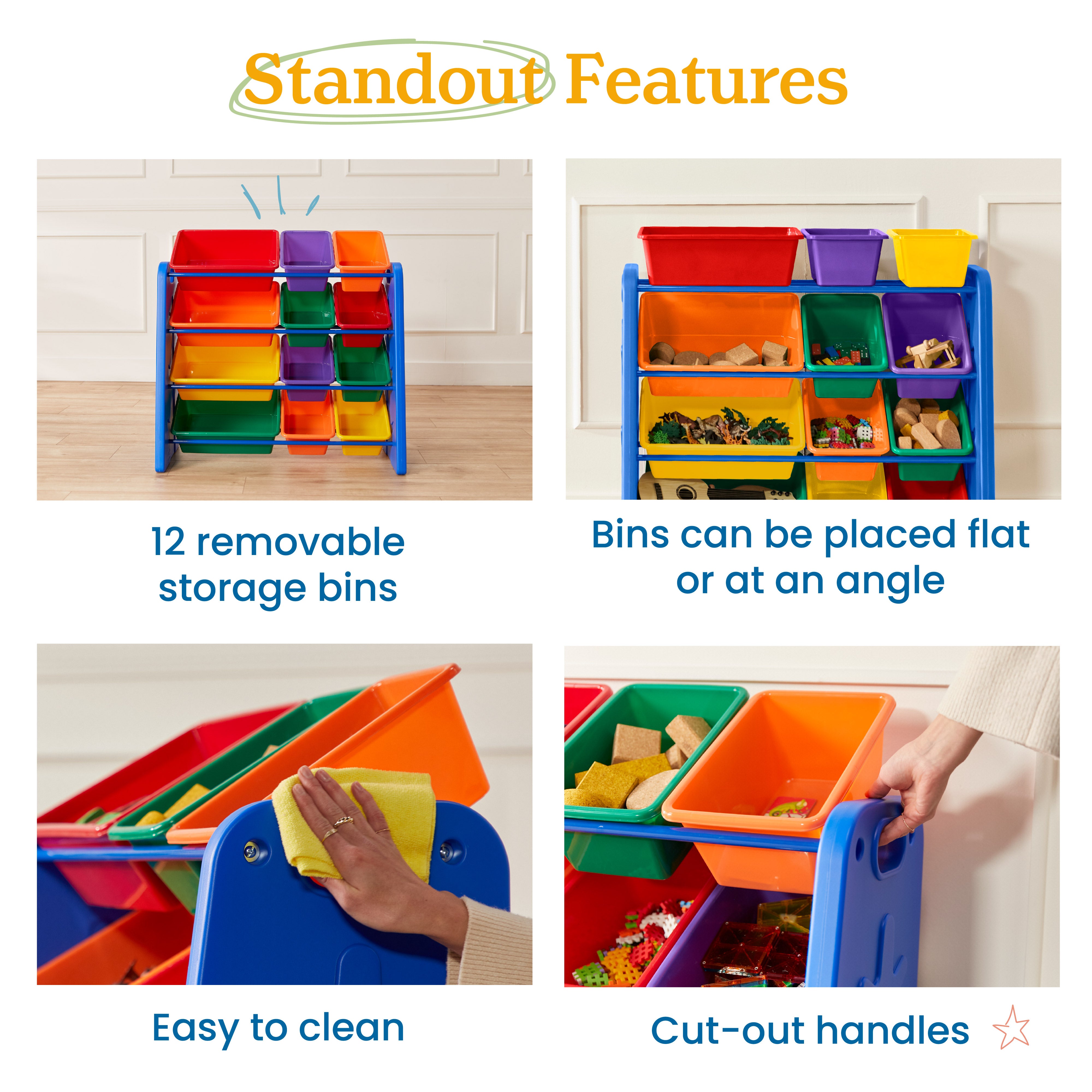 Tree Storage Organizer with 12 Bins