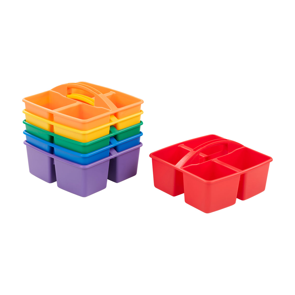4-Compartment Medium Plastic Caddy, 6-Pack