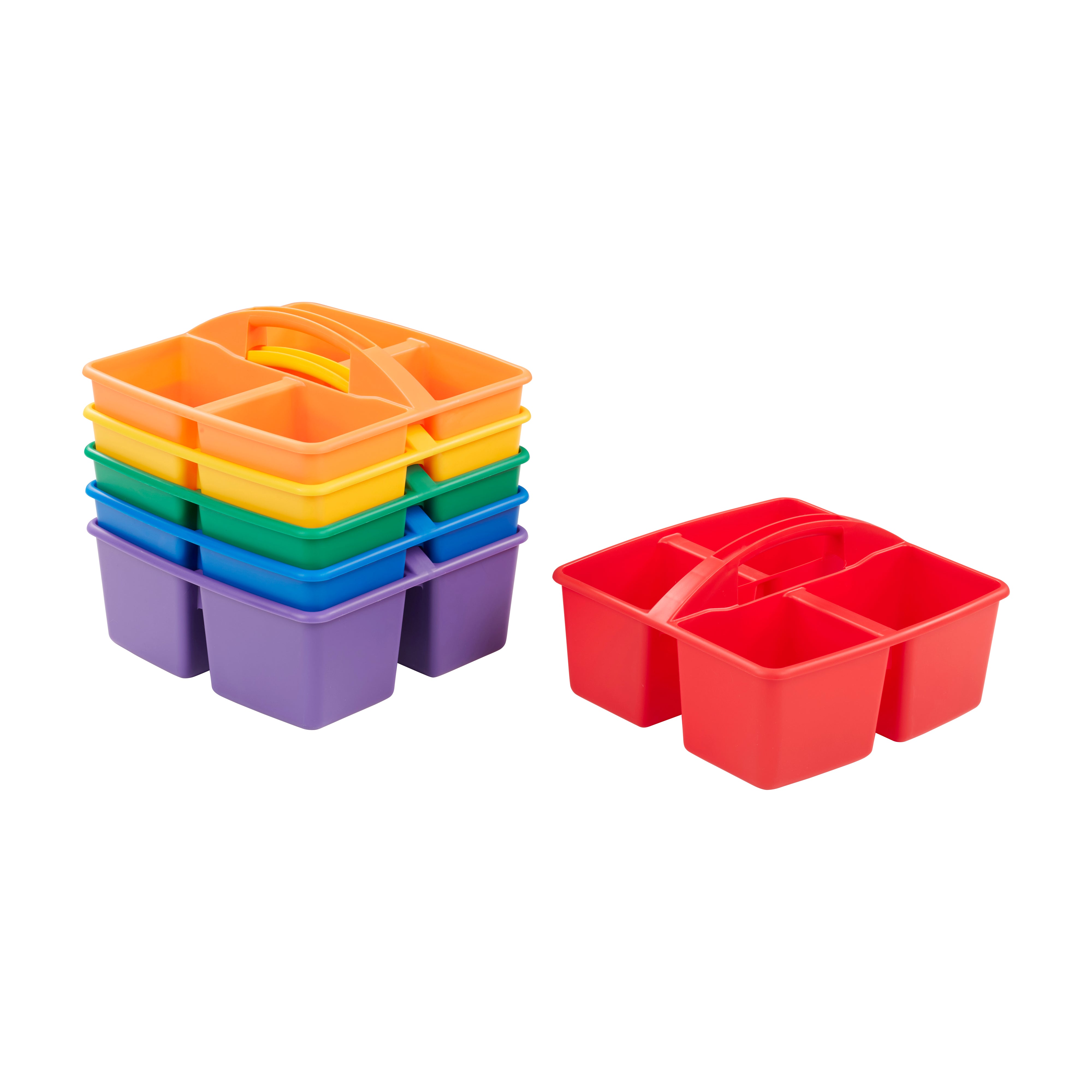 4-Compartment Medium Plastic Caddy, 6-Pack