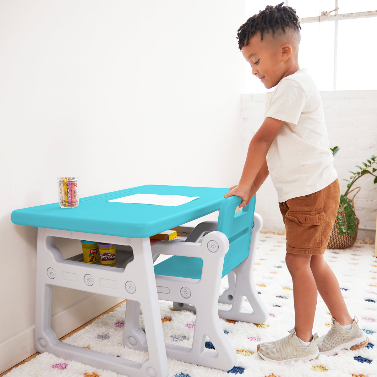 Toddler Plus Desk and Chair Set, 2-Piece