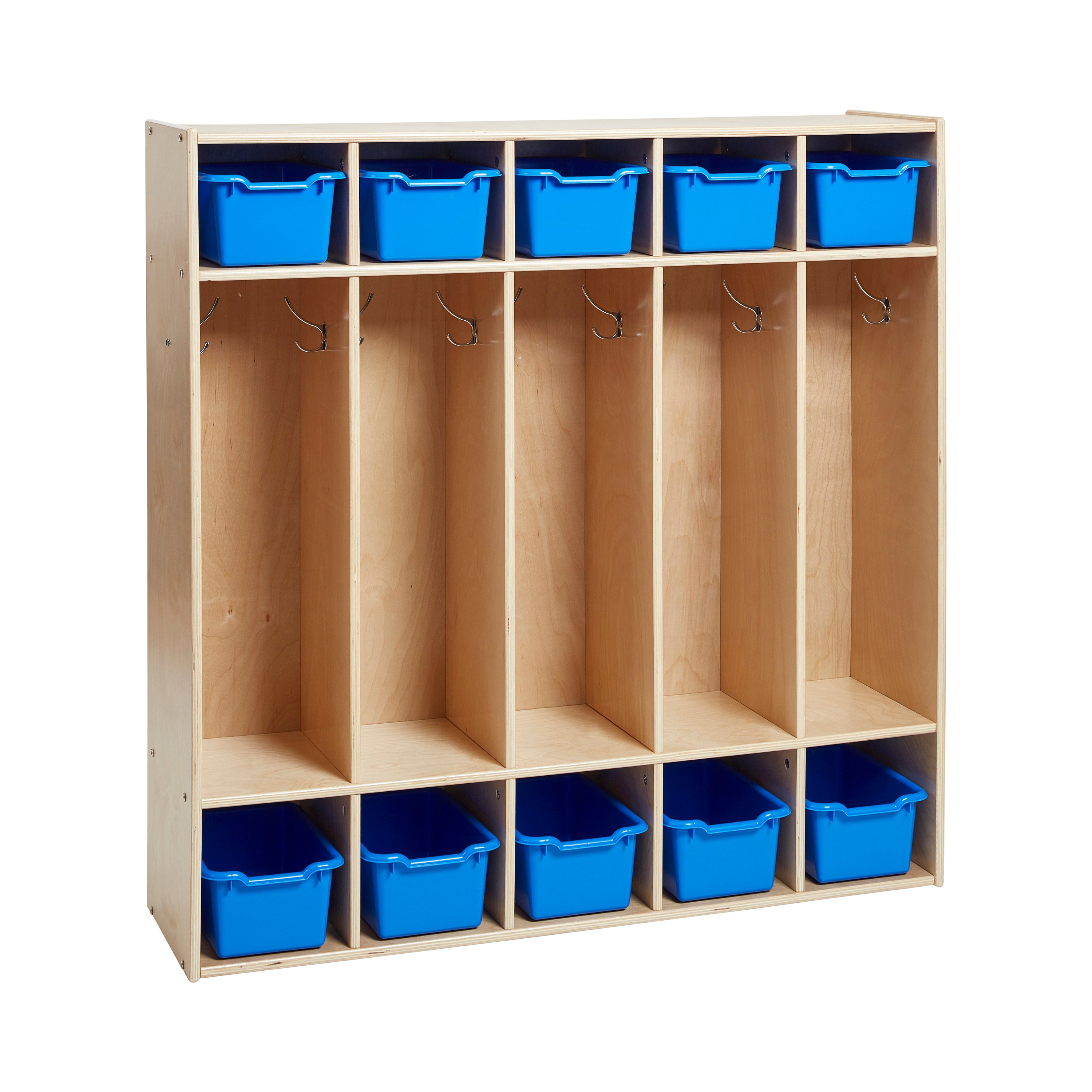 Streamline 5-Section Coat Locker and 10 Scoop Front Bins