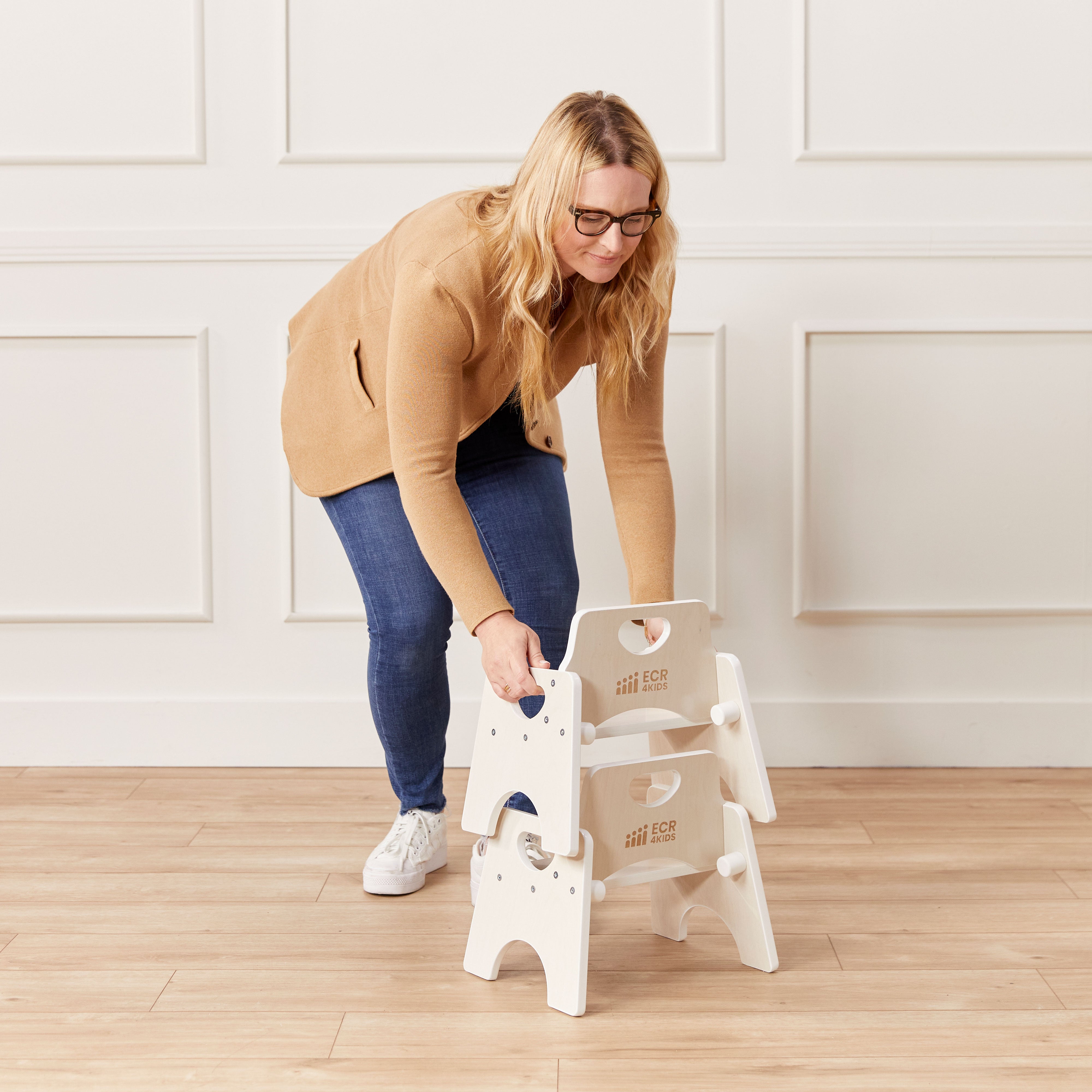 Stackable Wooden Toddler Chair, 6in, 2-Pack
