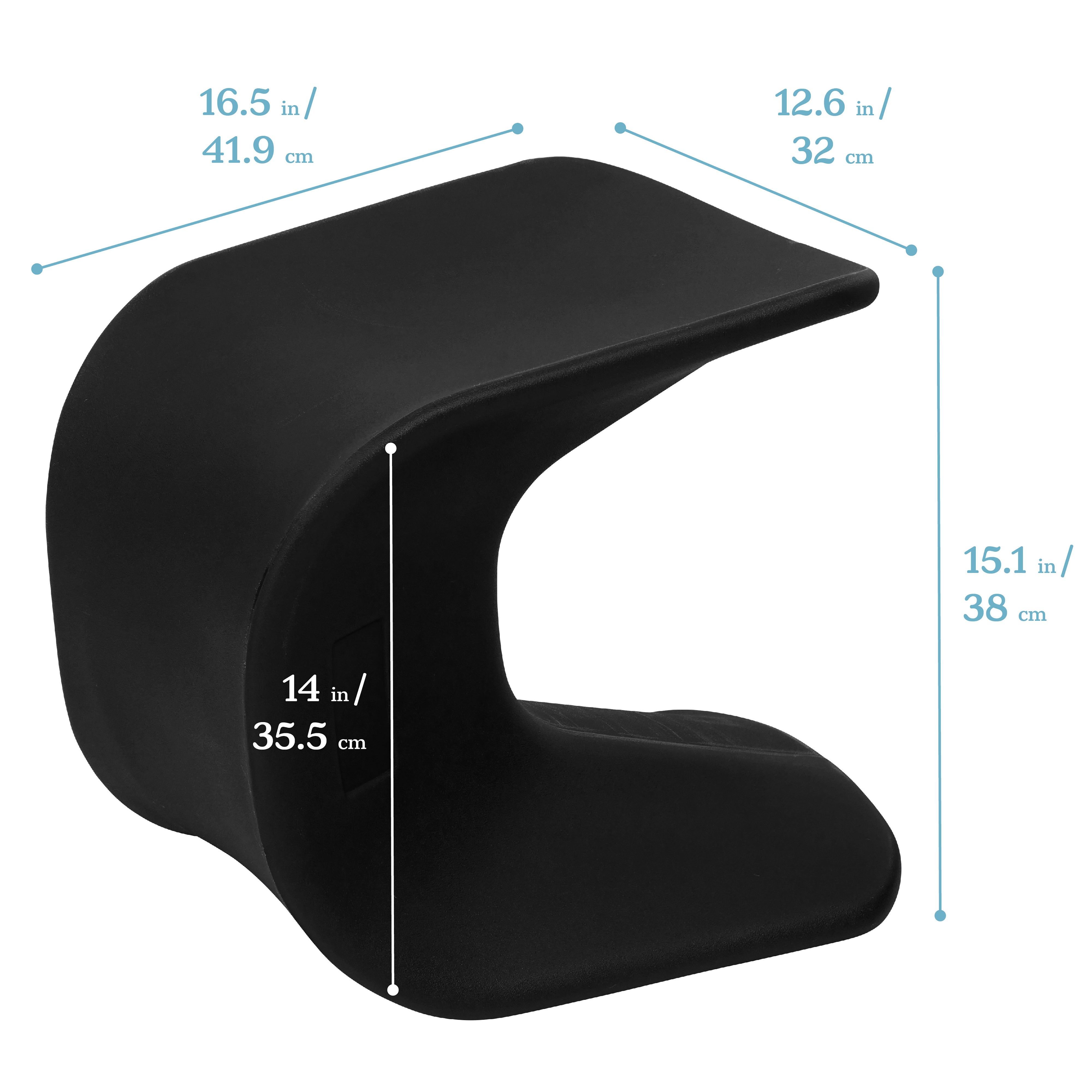 Wave Seat, 14in - 15.1in Seat Height, 2-Pack