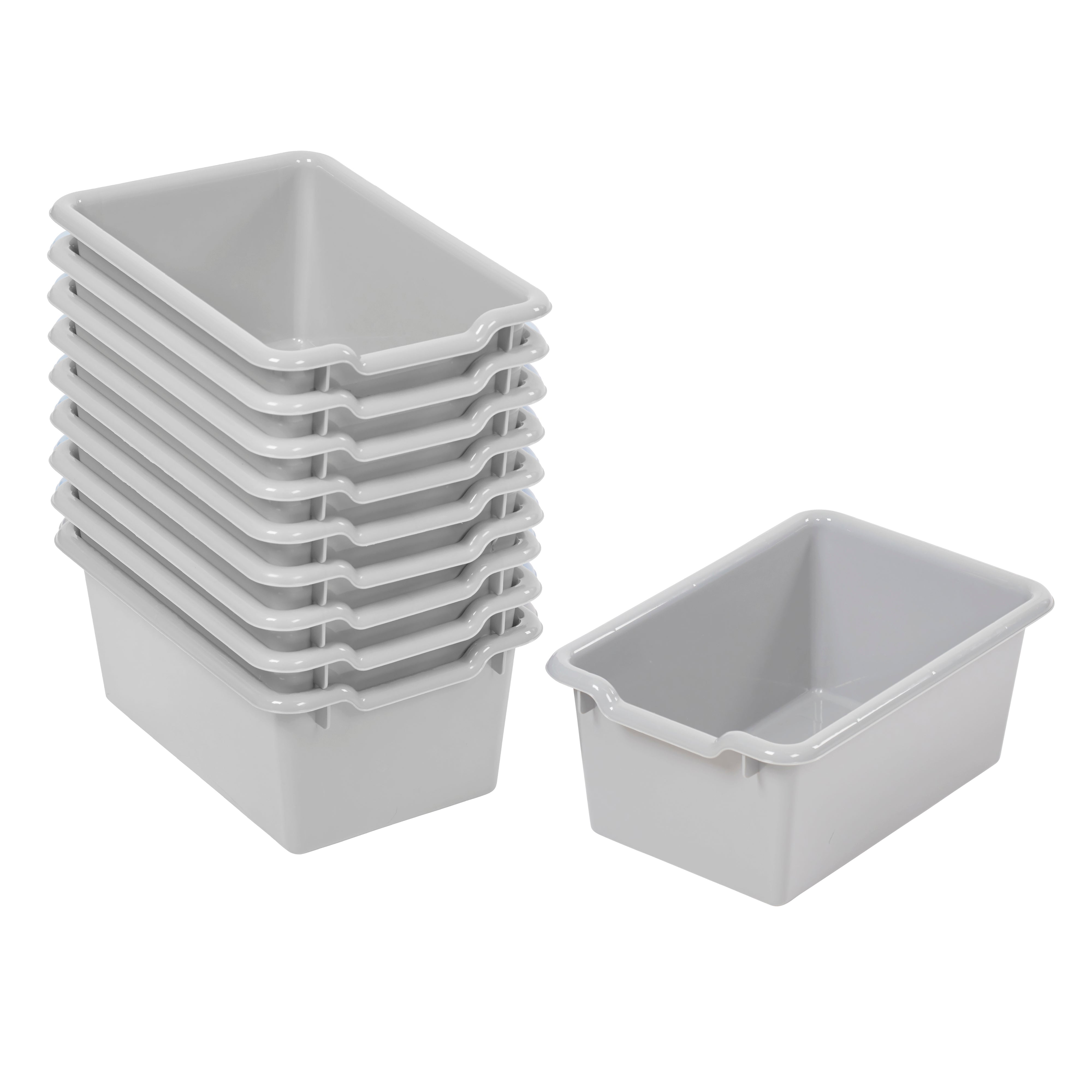 Scoop Front Storage Bins, 10-Piece