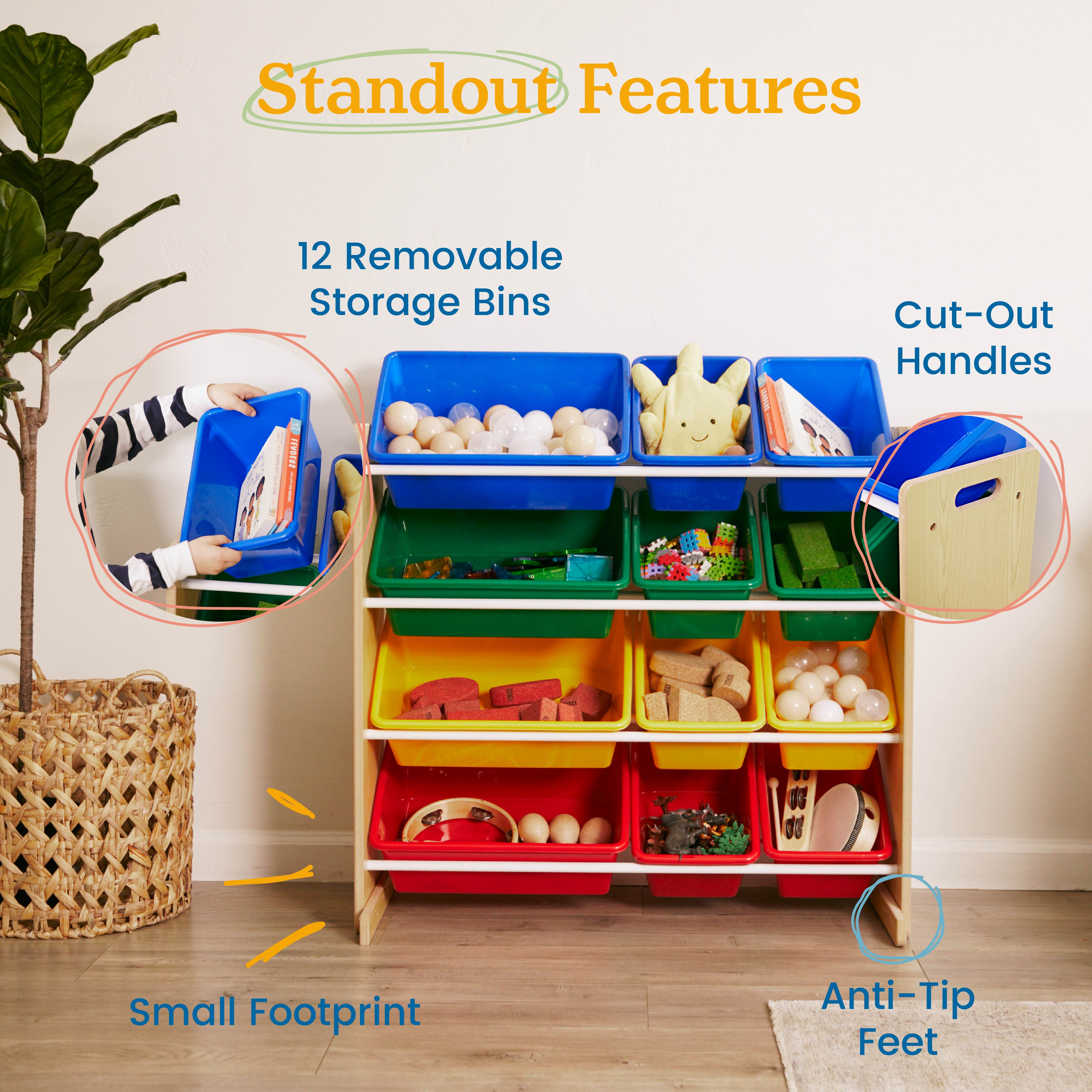 4-Tier Organizer with 12 Bins