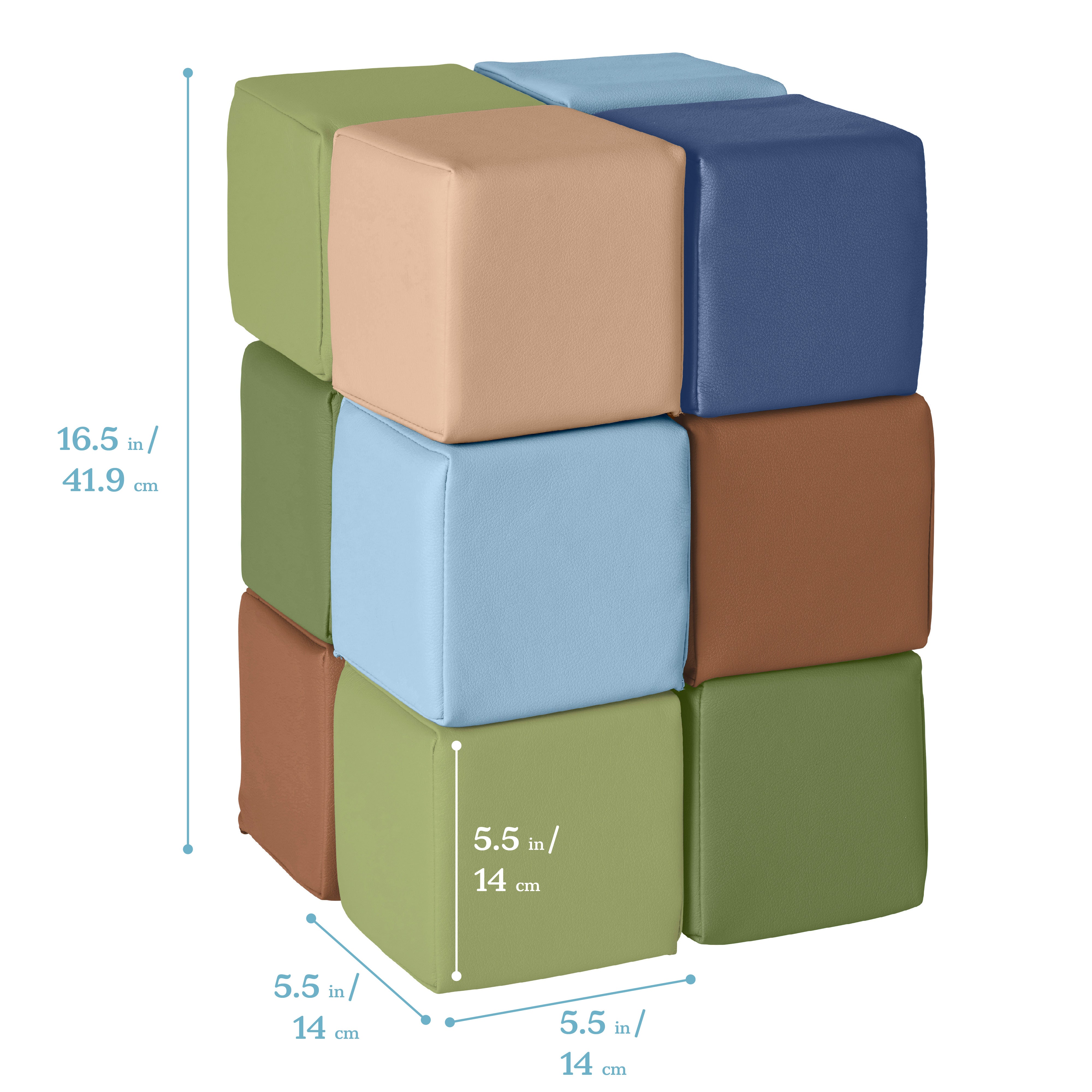 SoftZone Patchwork Toddler Blocks, 12-Piece