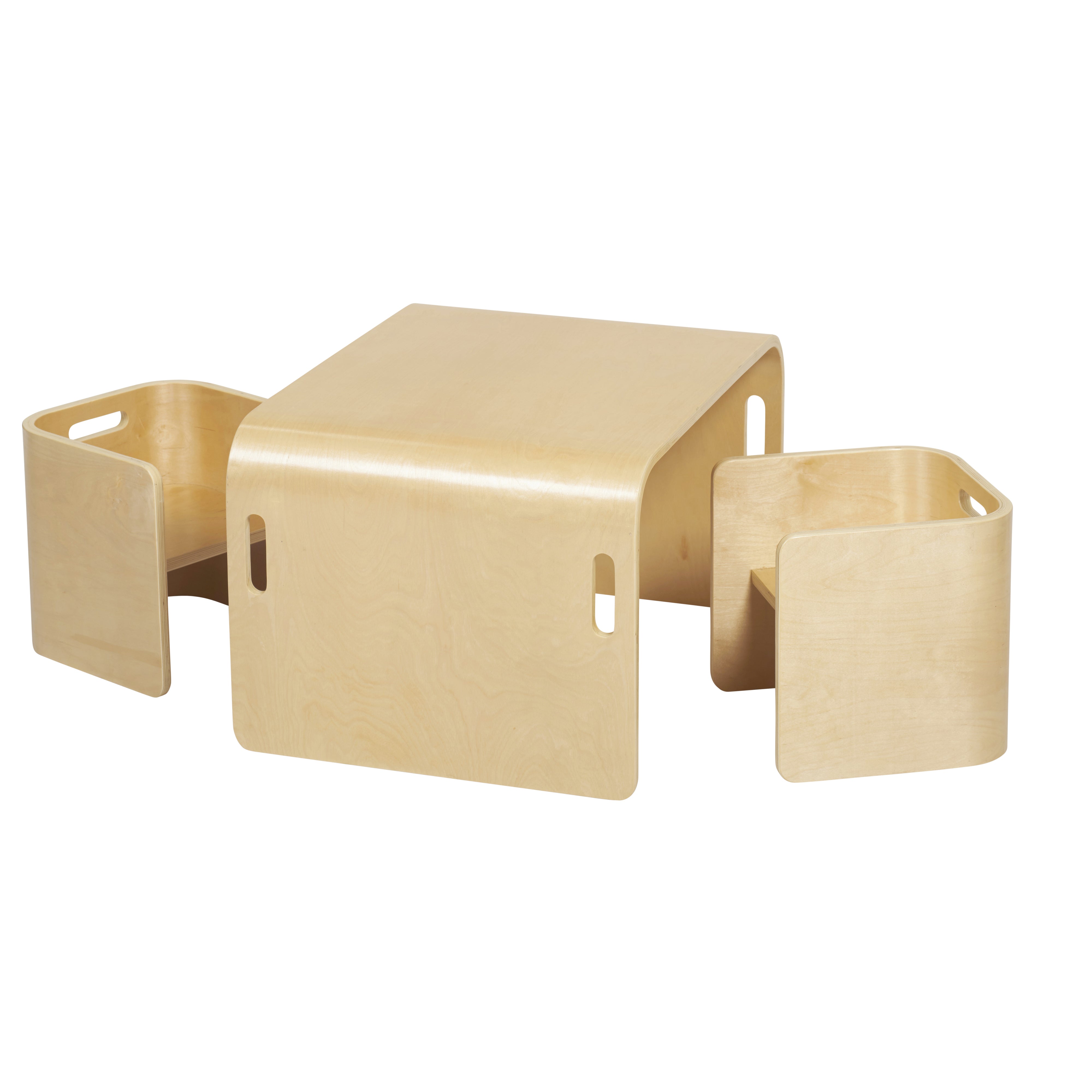Bentwood Multipurpose Table and Chair Set, 3-Piece