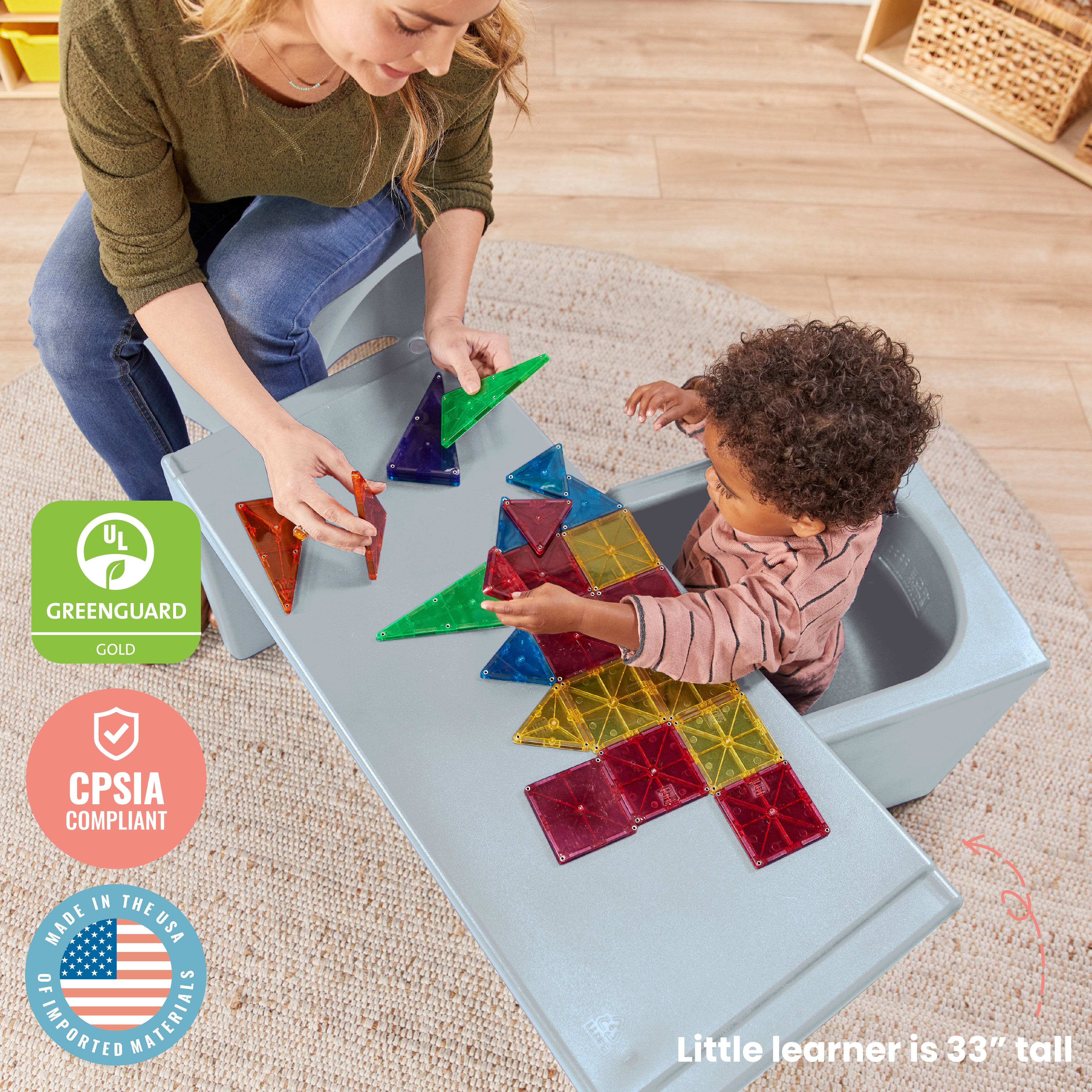 Tri-Me Table and Cube Chair Set, 3-Piece