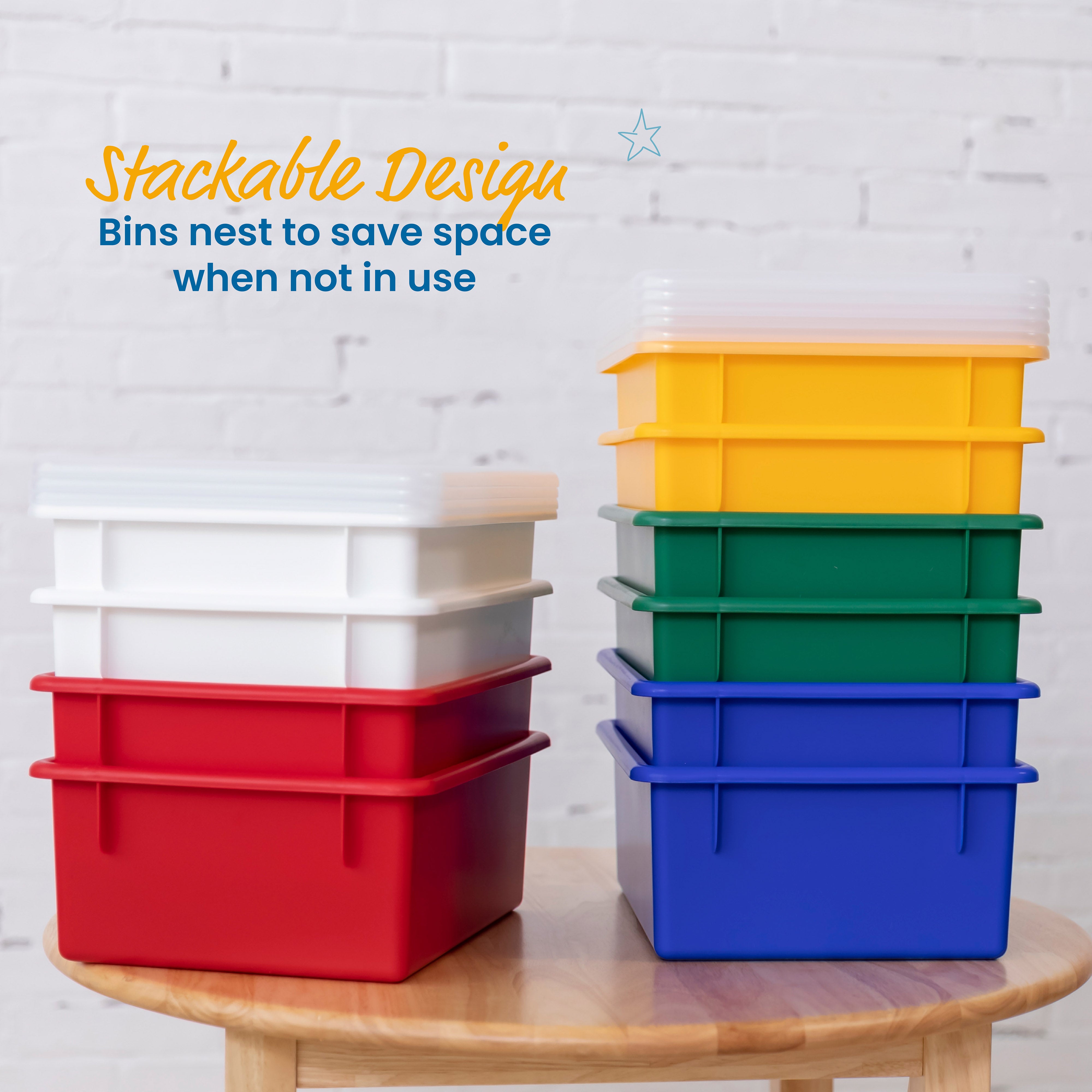 Letter Size Deep Tray with Lid, 10-Piece