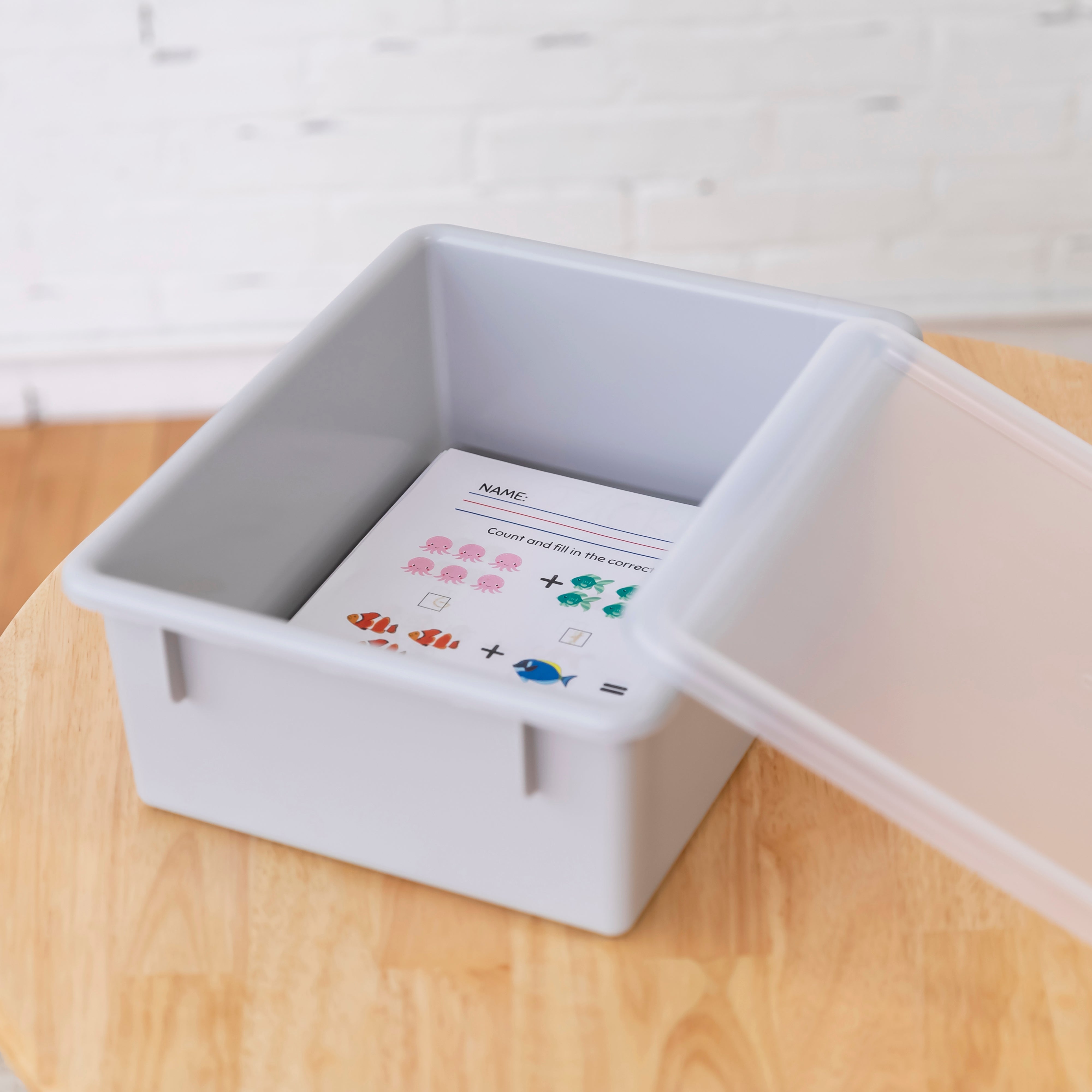 Letter Size Deep Tray with Lid, 10-Piece