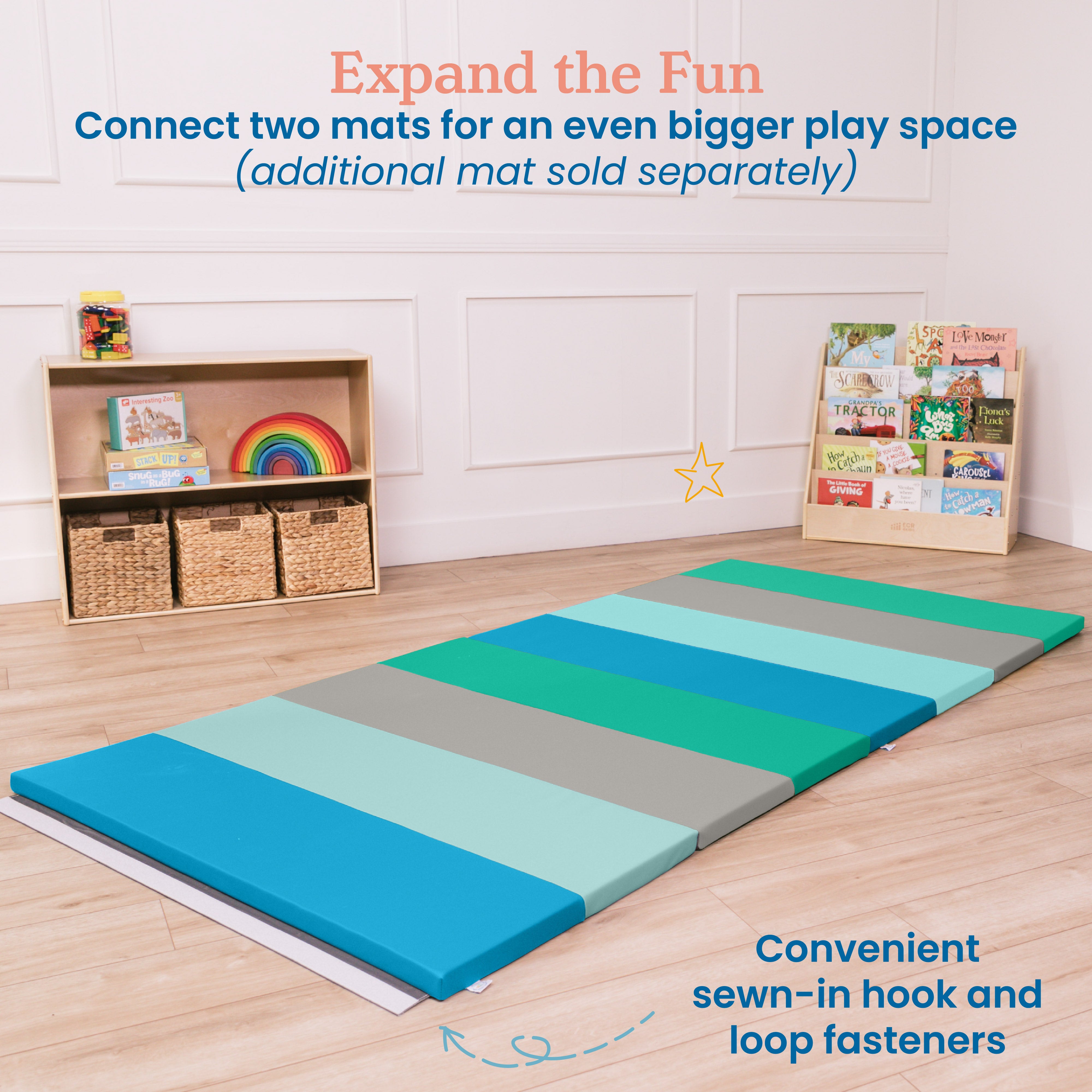 4-Section Rainbow Runway Activity Mat