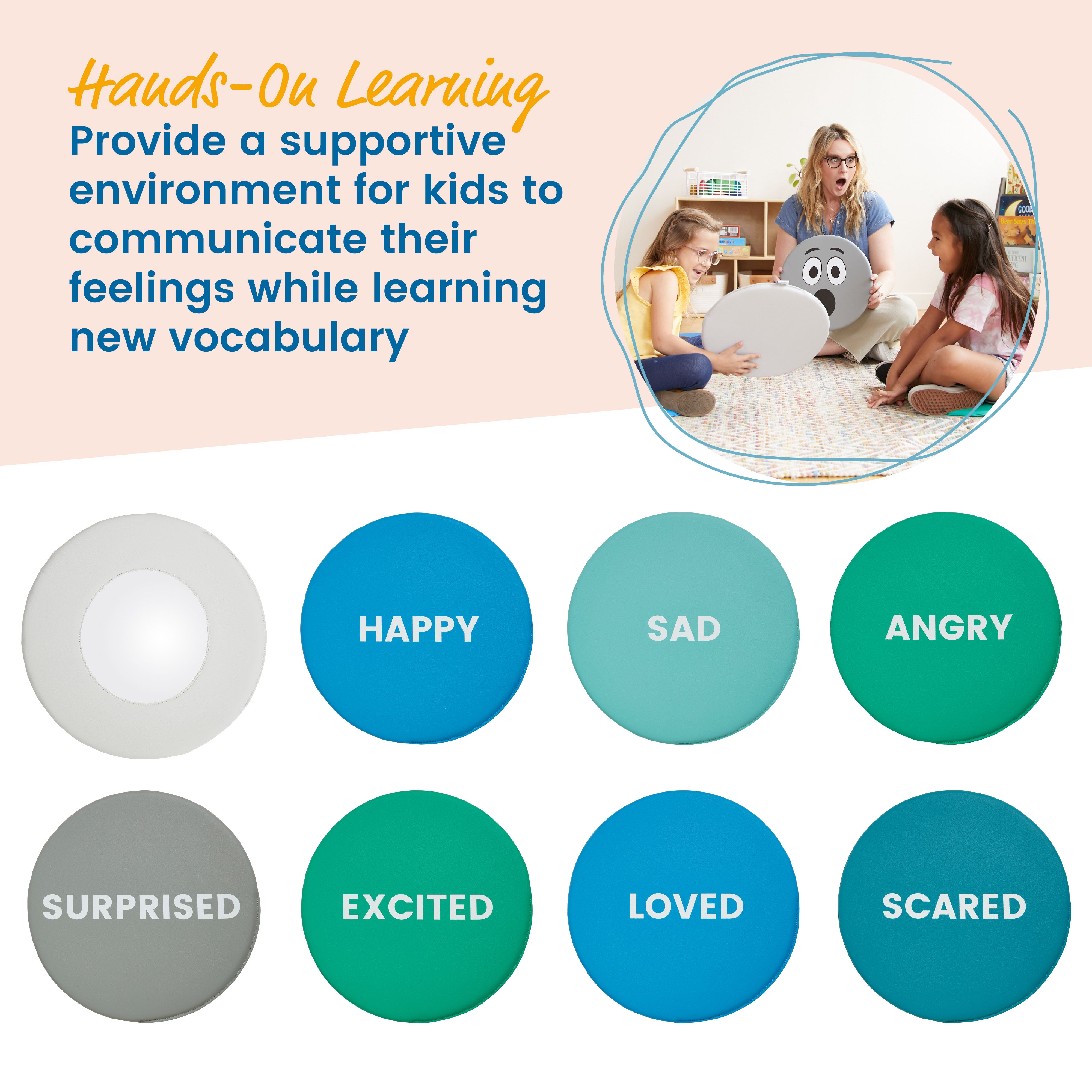 Emotion Pads with Mirror, English, 8-Piece