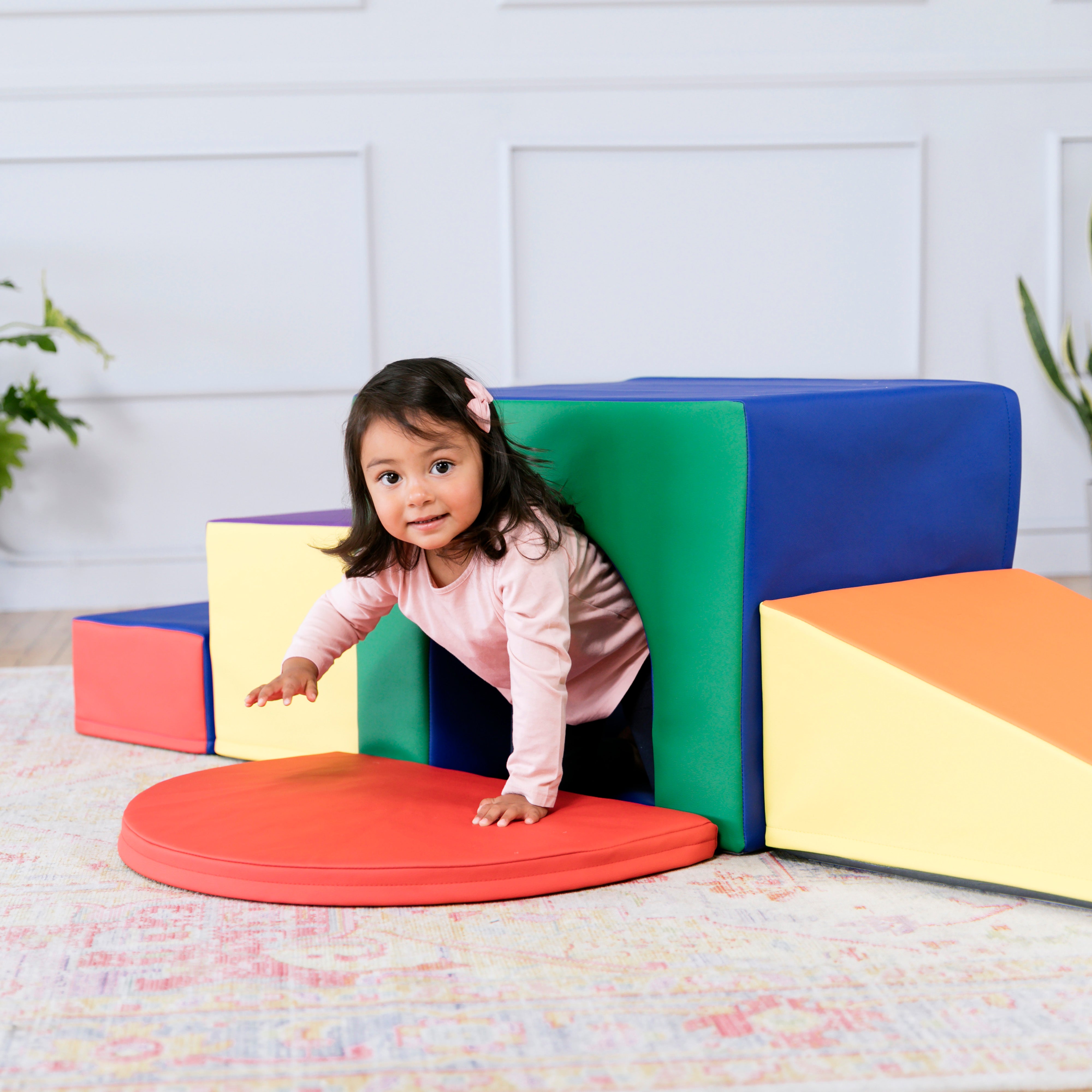 Toddler Gross Motor Development Package with Tunnel Maze, Soft Blocks and Activity Mat, Assorted