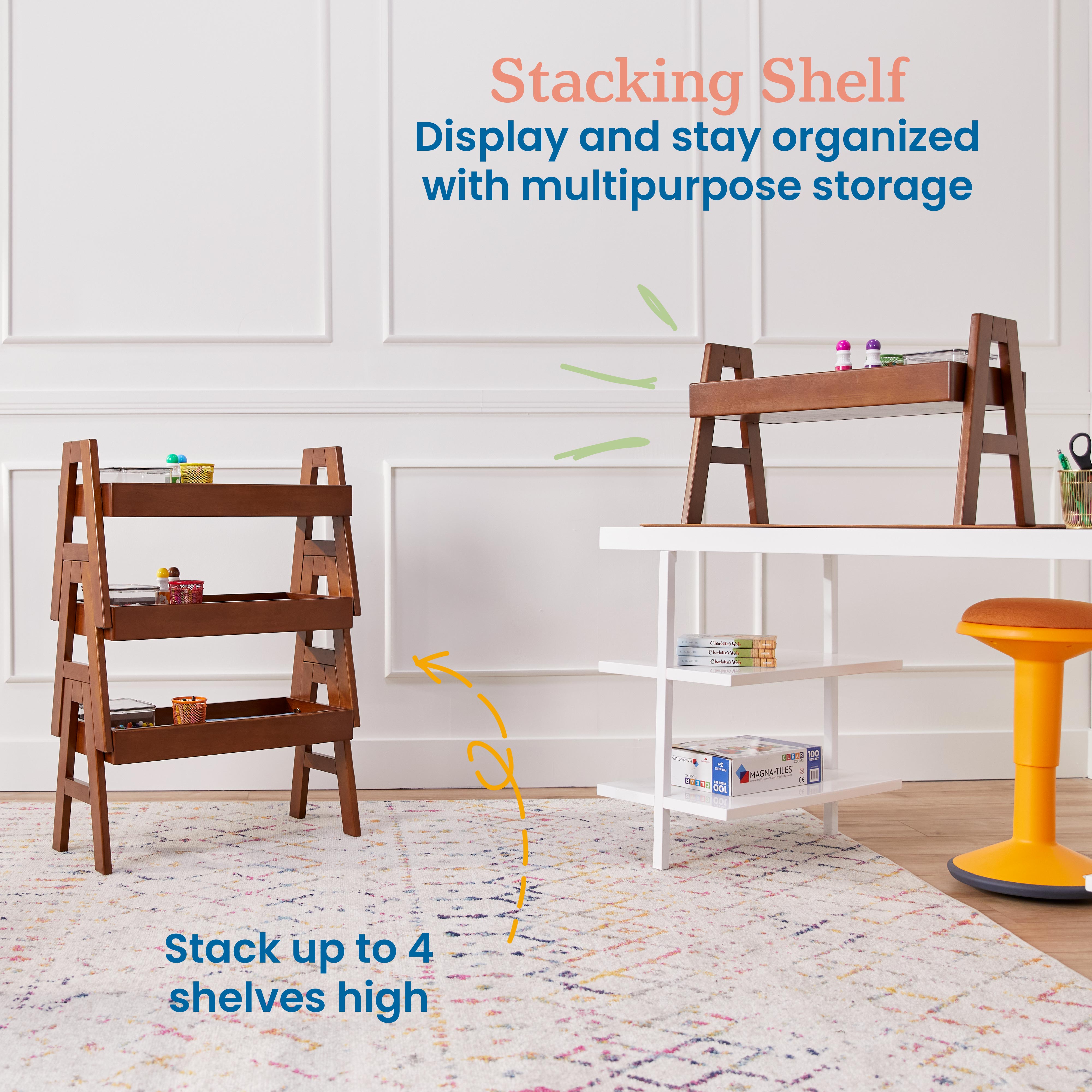 Adjustable Stacking Shelf Organizer with Full Edge