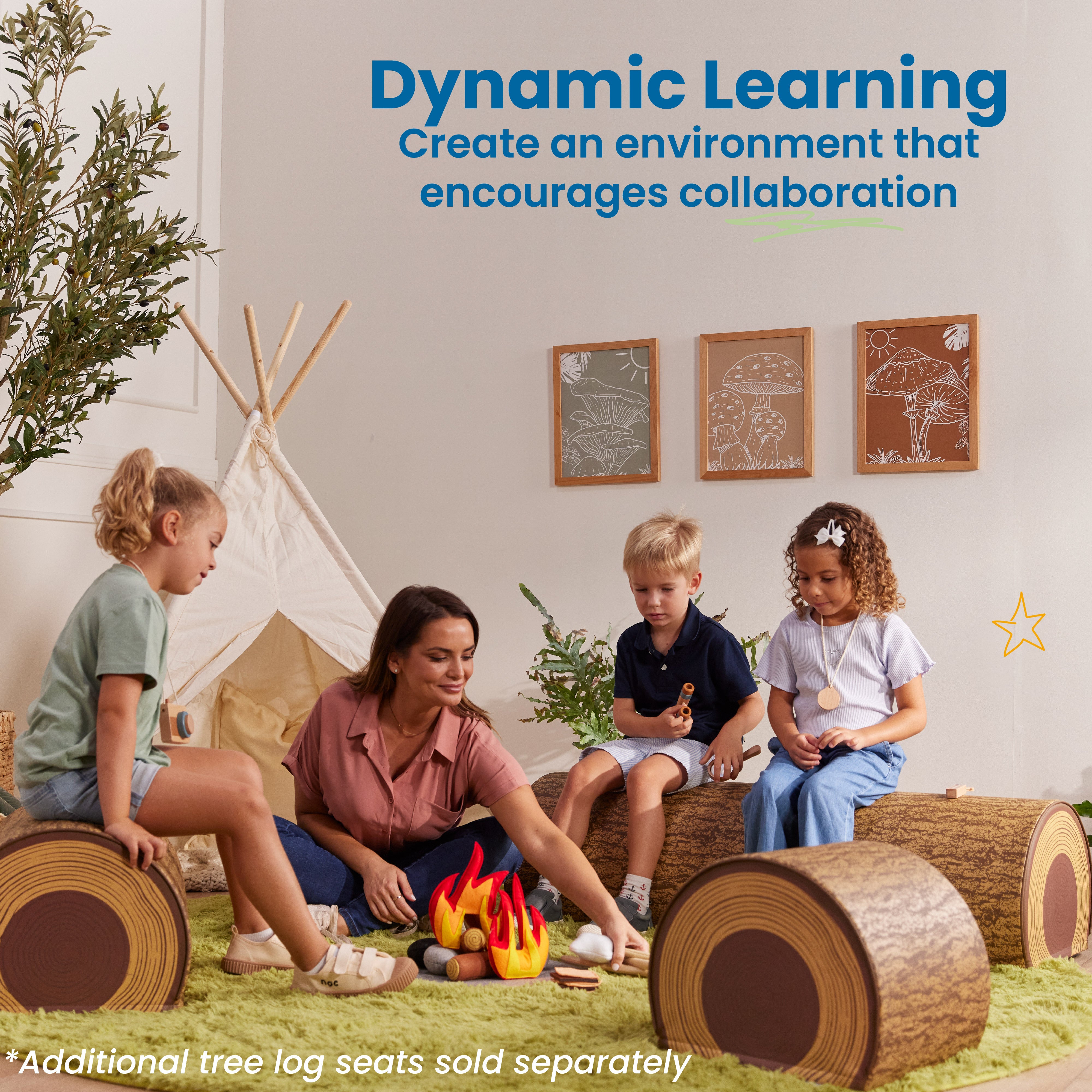 Tree Log Bench, 12in