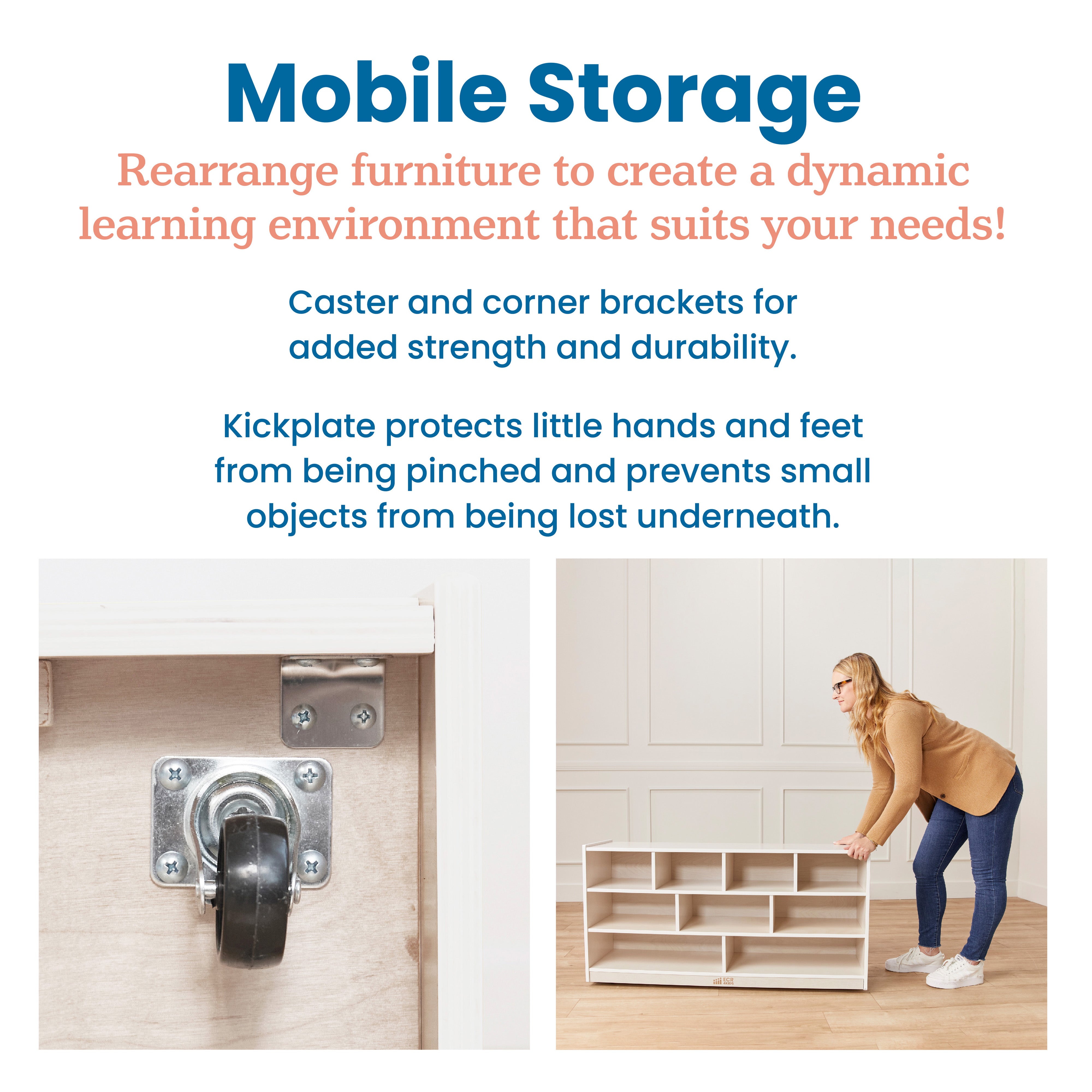 Mobile Block Storage Cart, Large