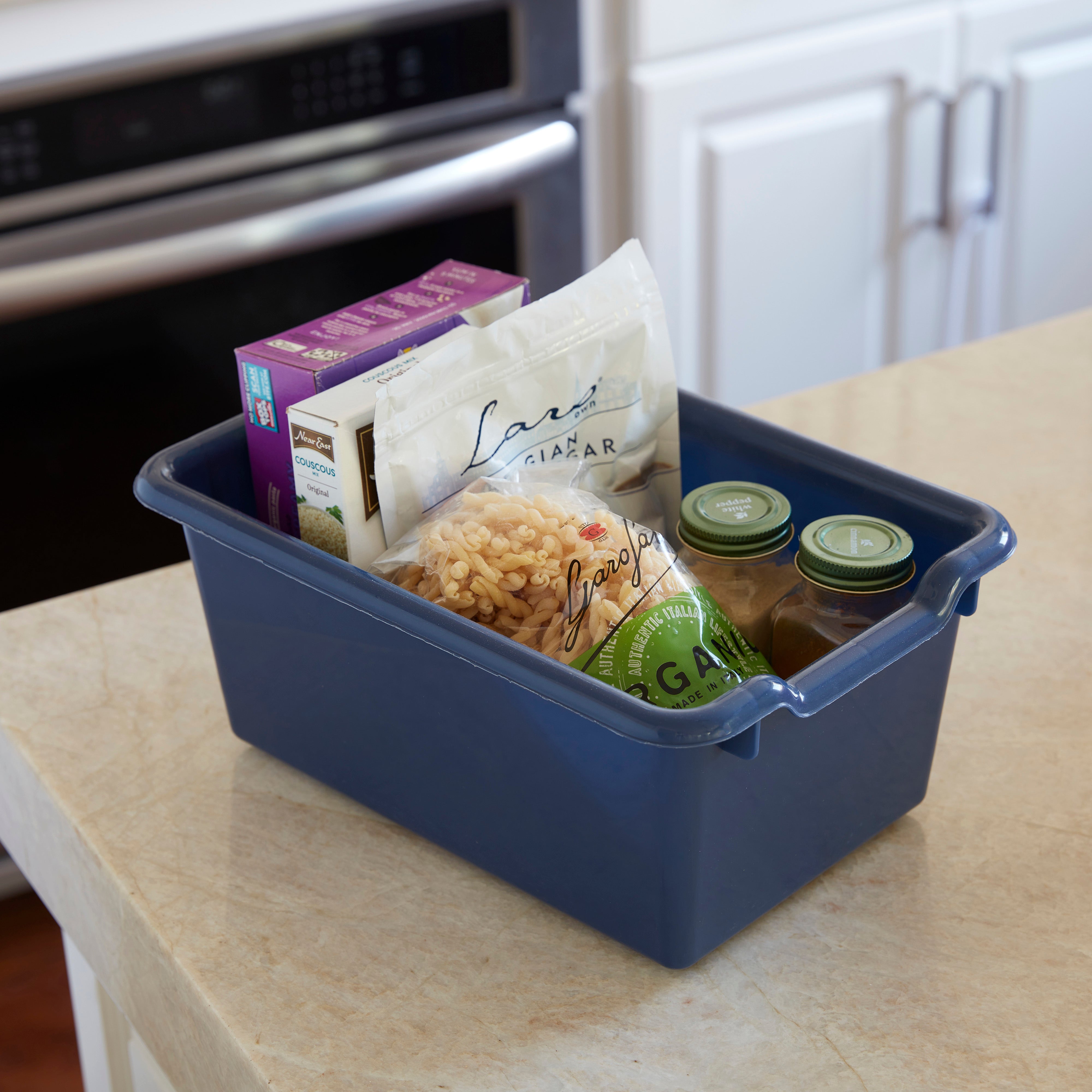 Scoop Front Storage Bins, Multipurpose Organization, 5-Pack