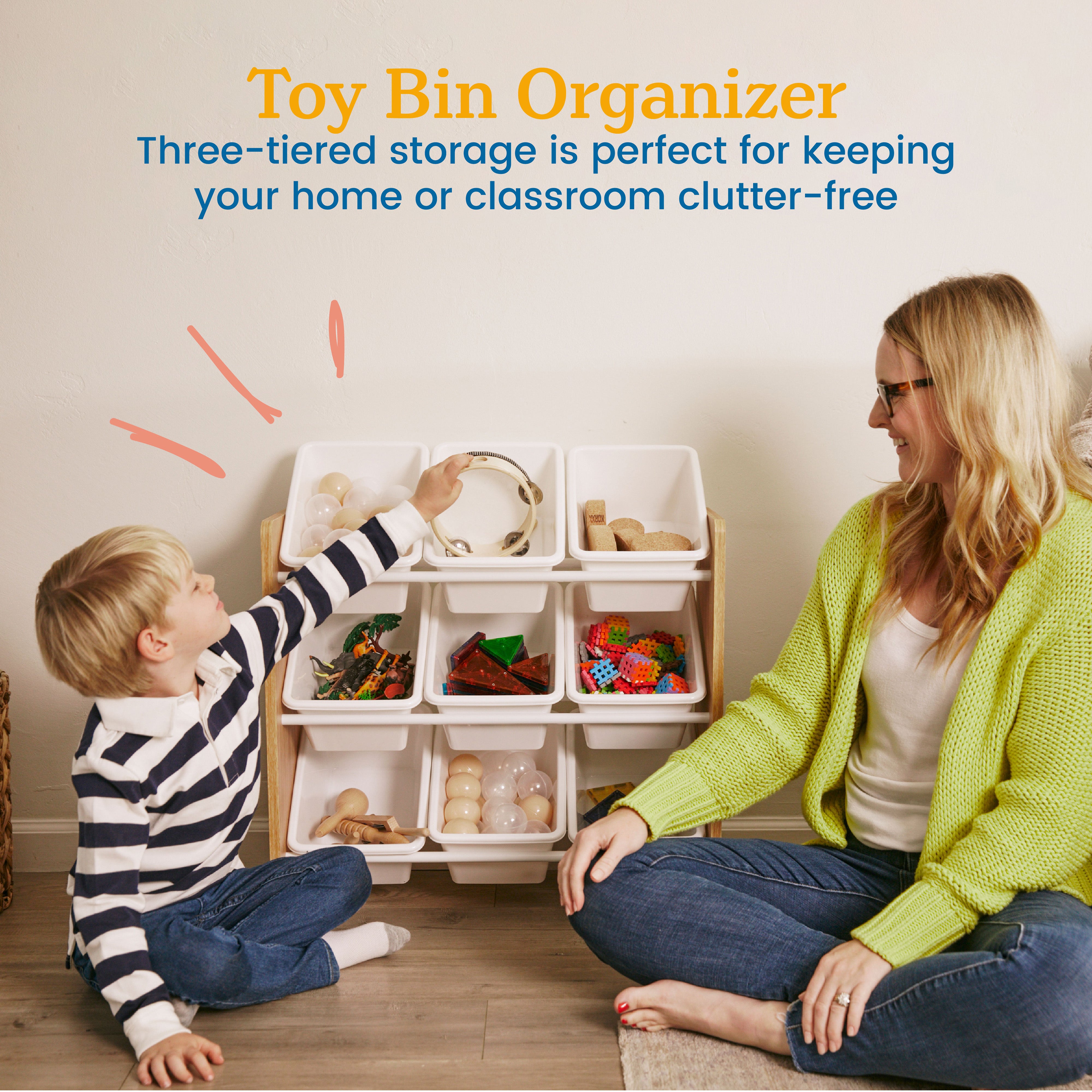 3-Tier Organizer with 9 Bins