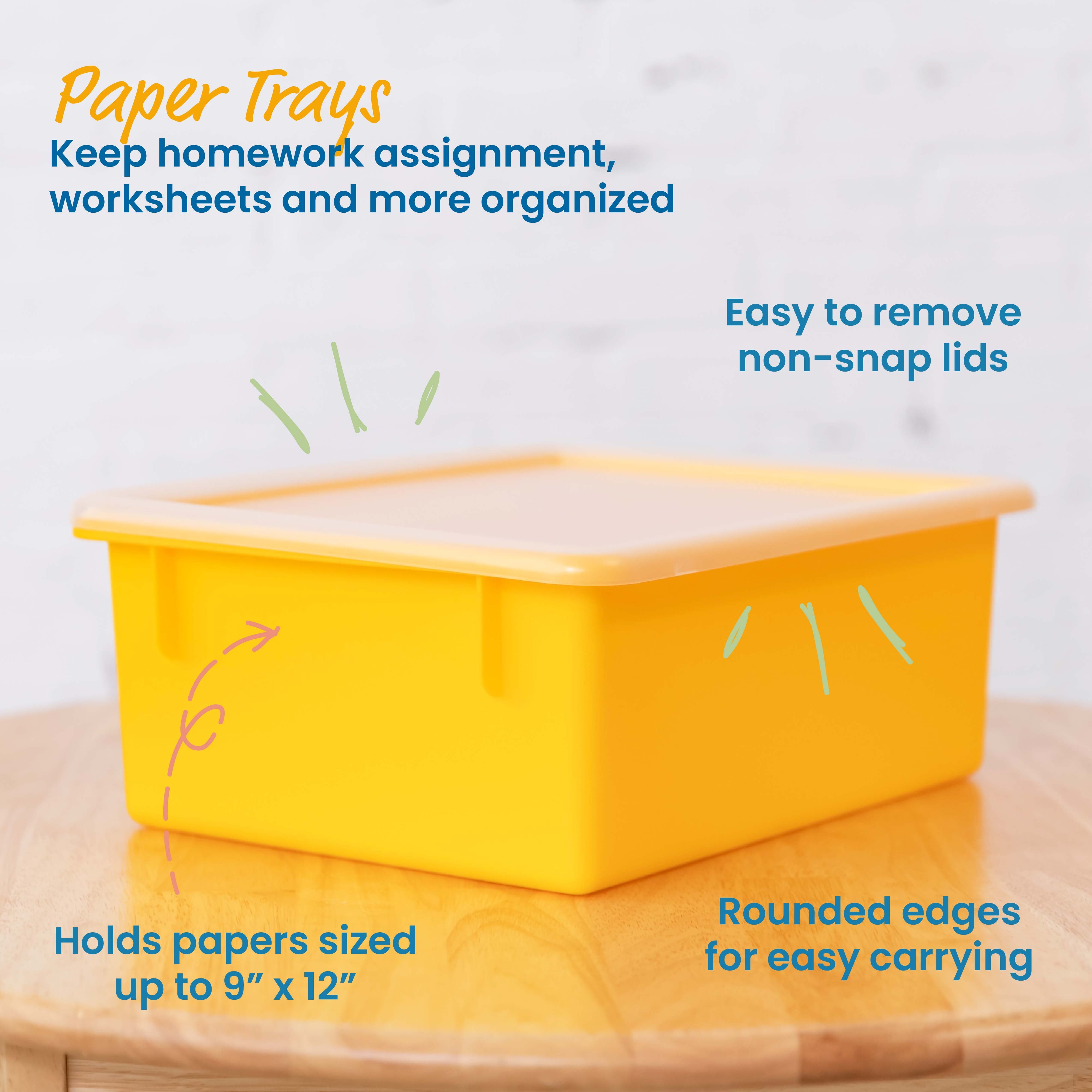 Letter Size Deep Tray with Lid, 10-Piece