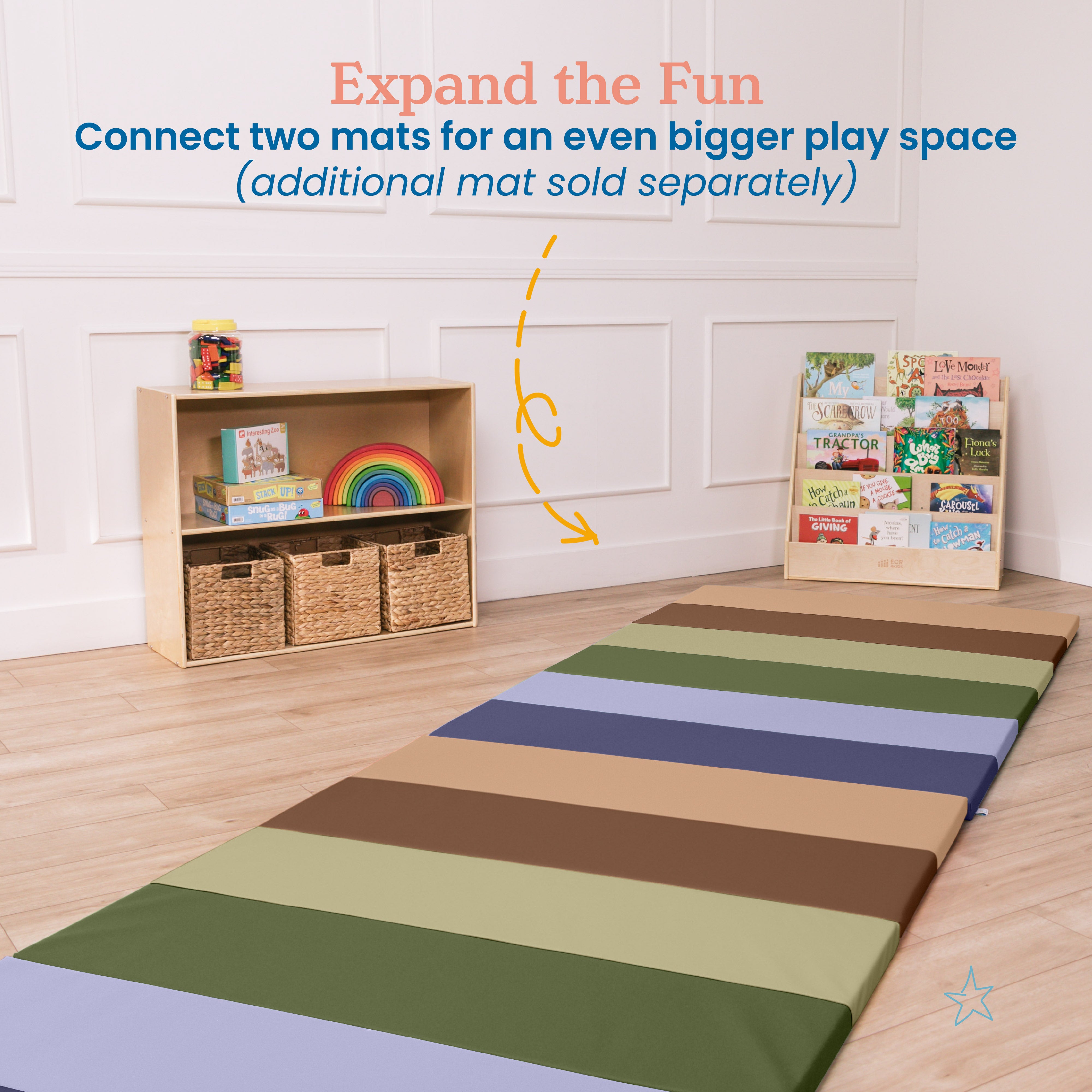 6-Section Rainbow Runway Activity Mat