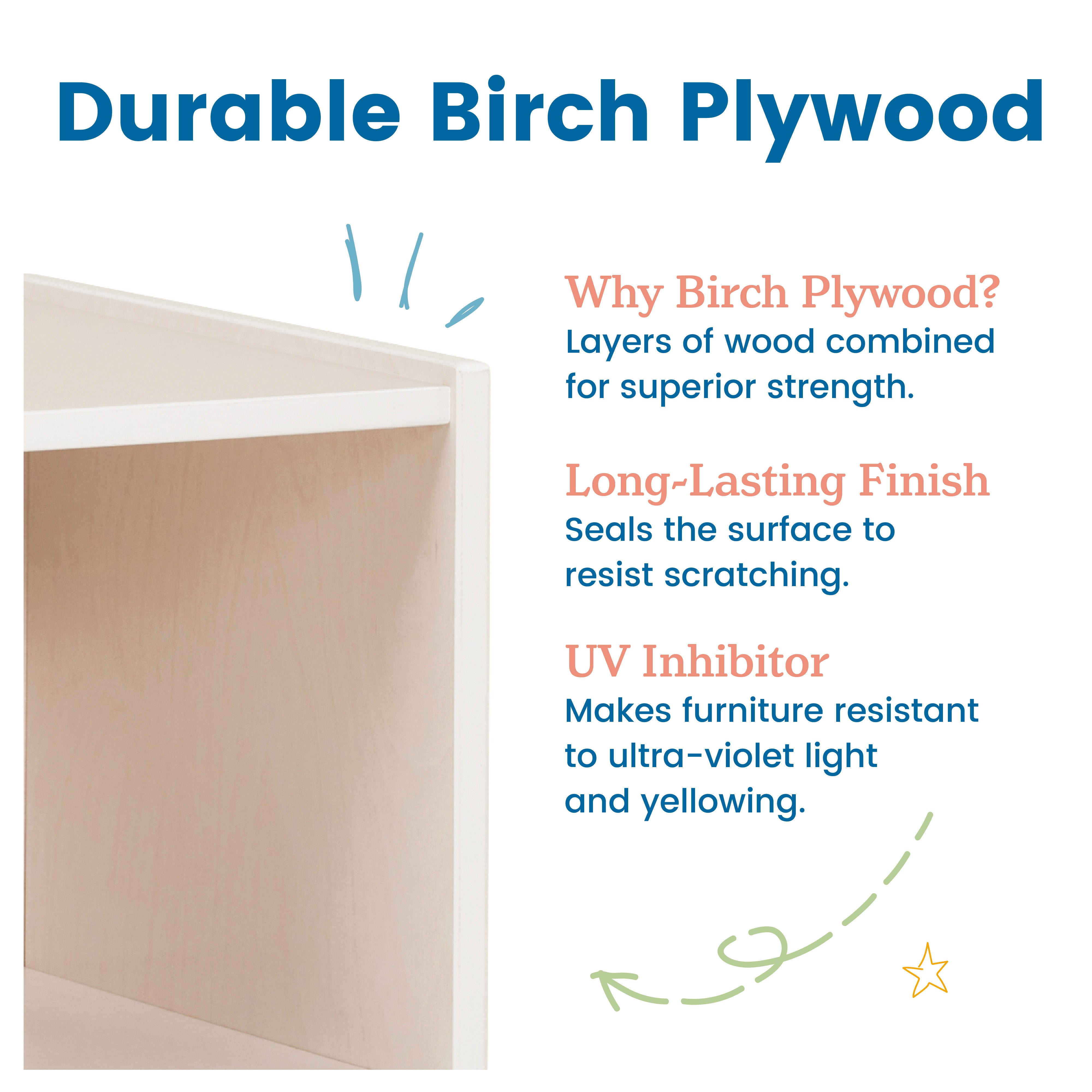 3-2-1 Cube Storage Cabinet, Kids Furniture
