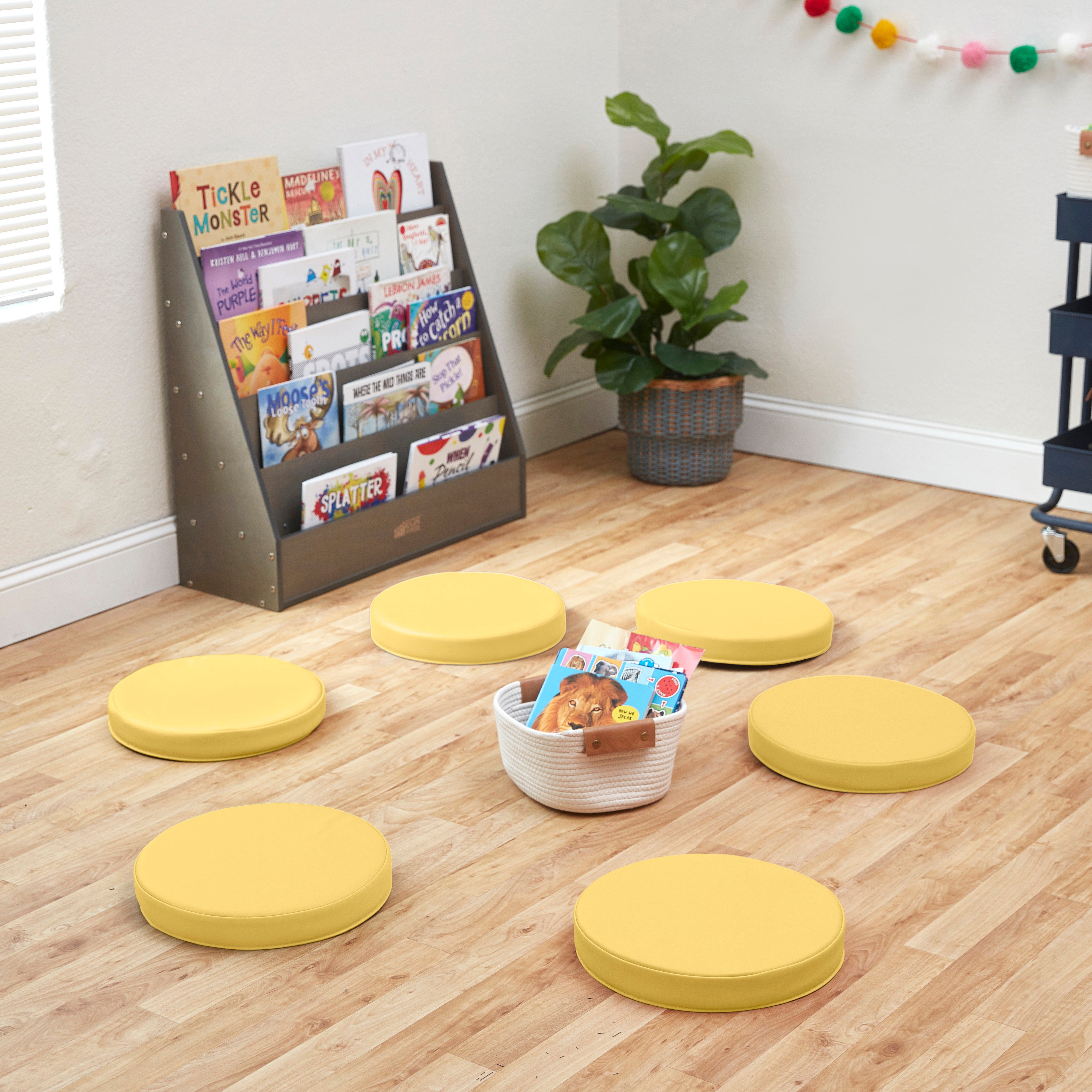 Floor Cushions, Round, Flexible Seating, 6-Piece