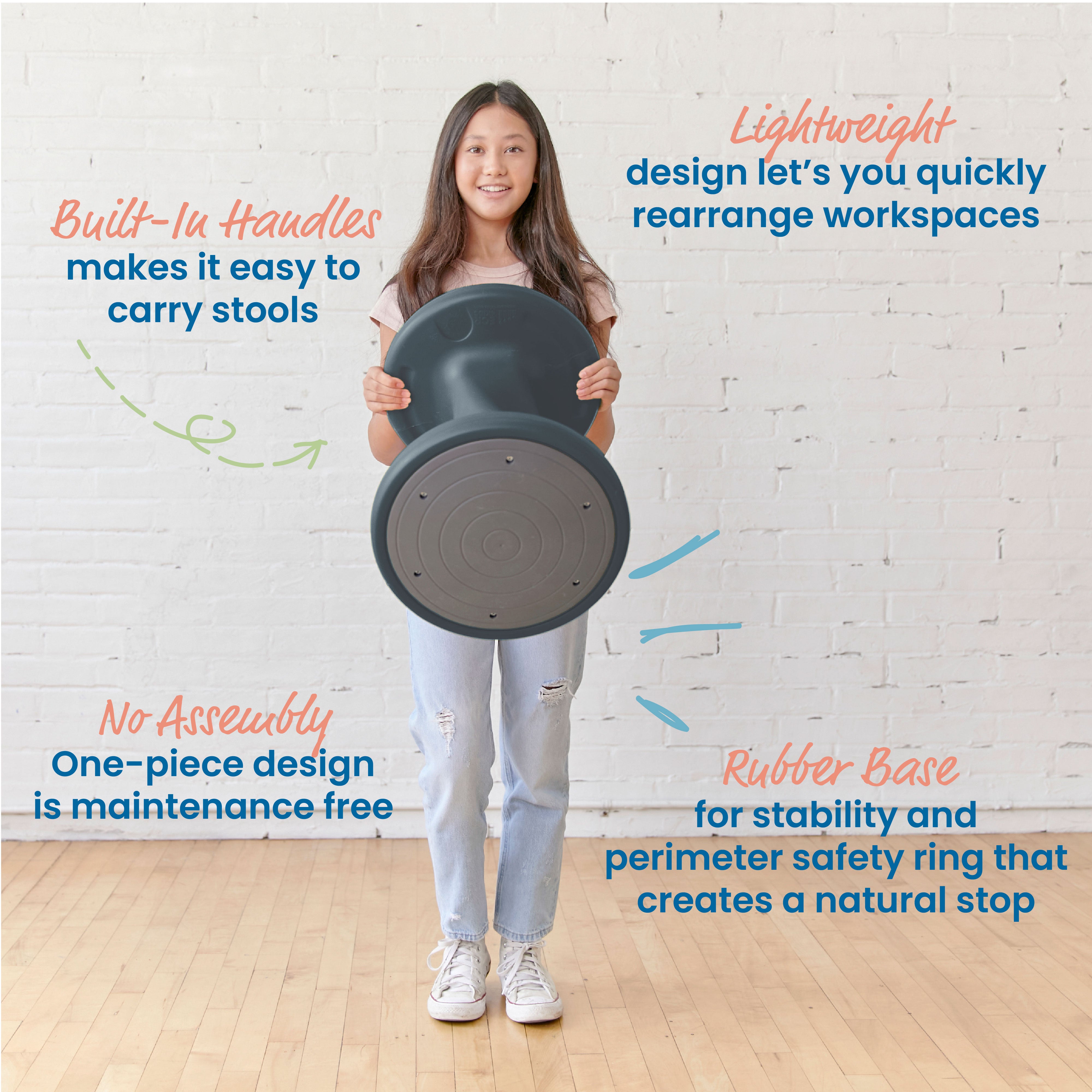 Twist Wobble Stool, 18in Seat Height