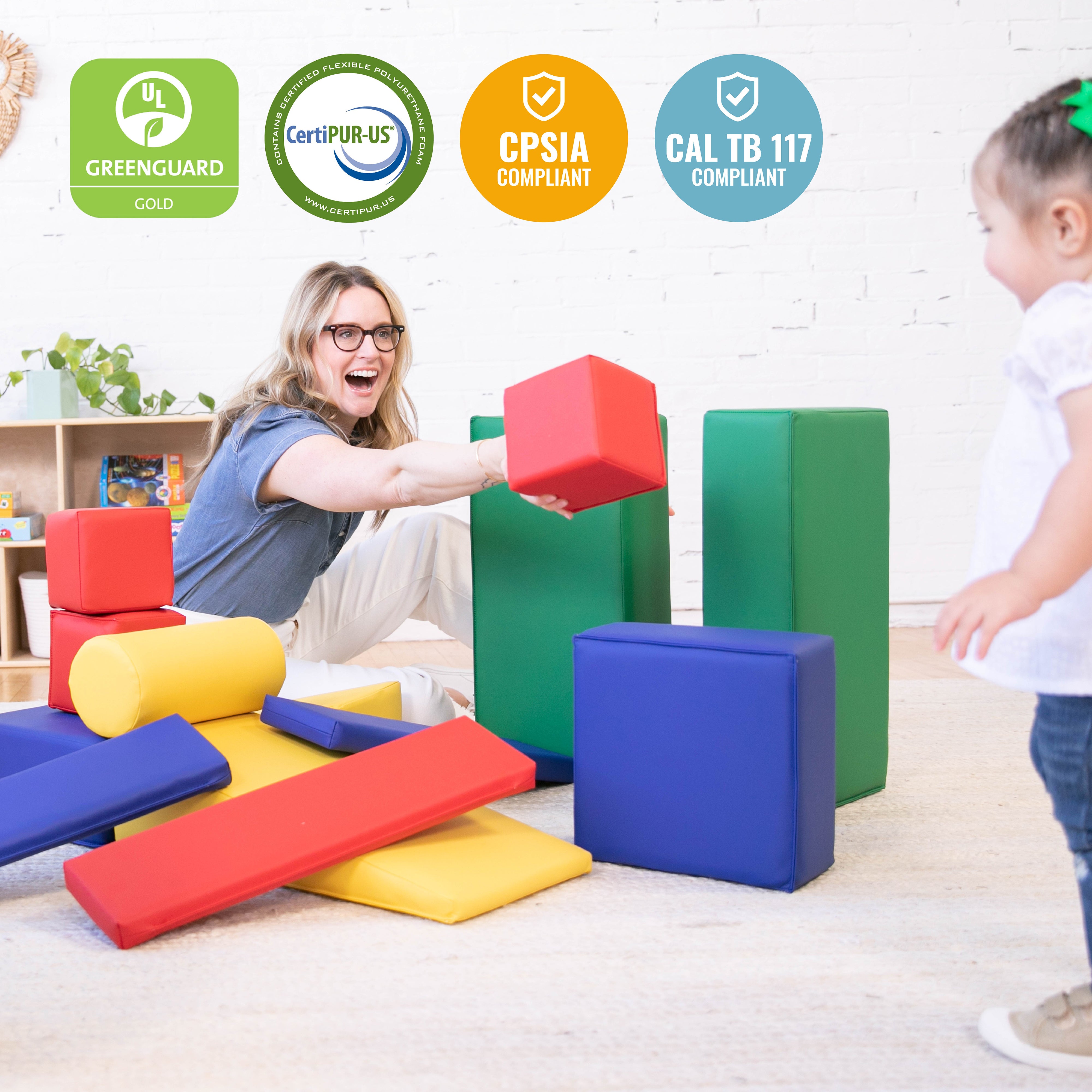 SoftZone Soft Builder Blocks, 16-Piece