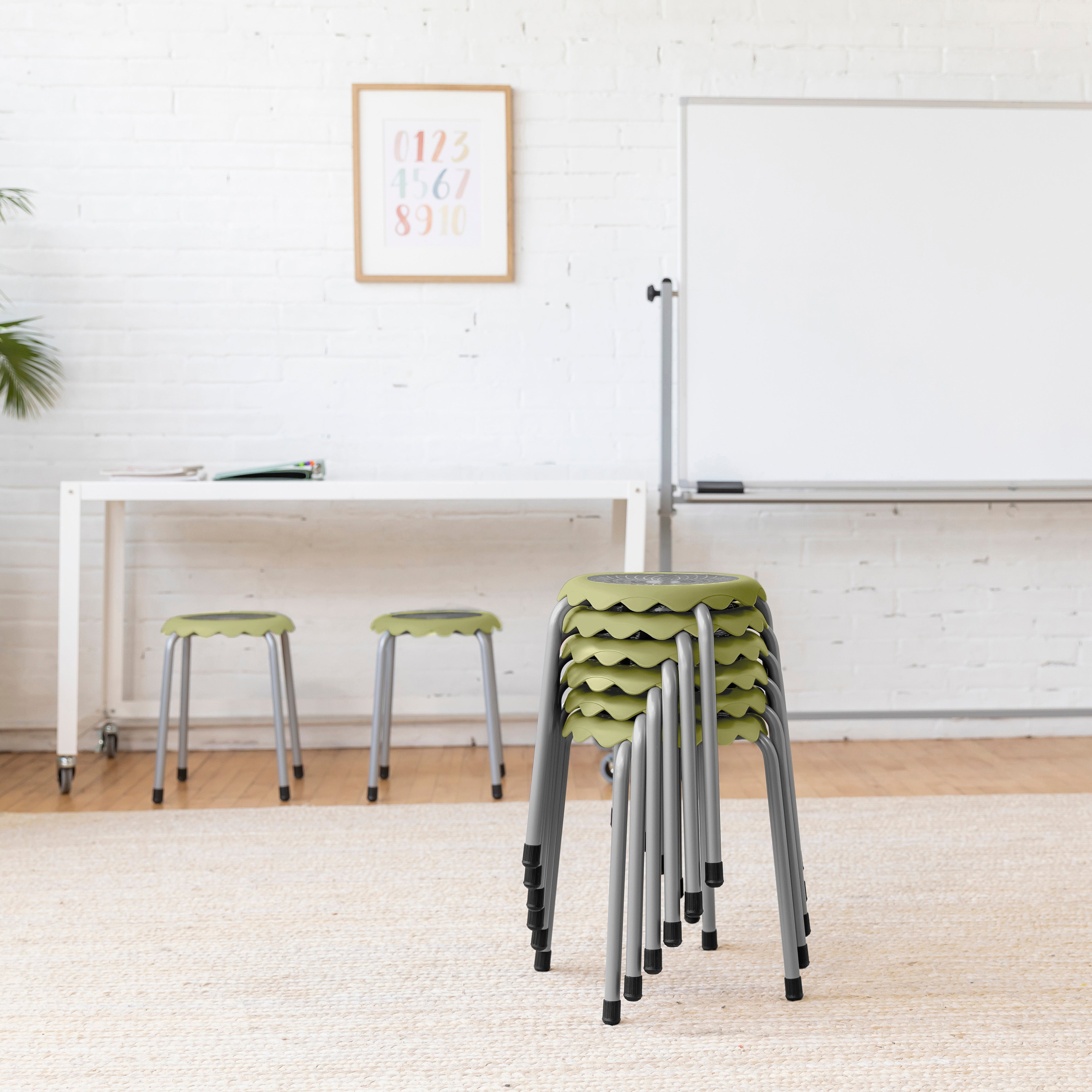 Daisy Stackable Stool Set, Flexible Seating, 8-Piece