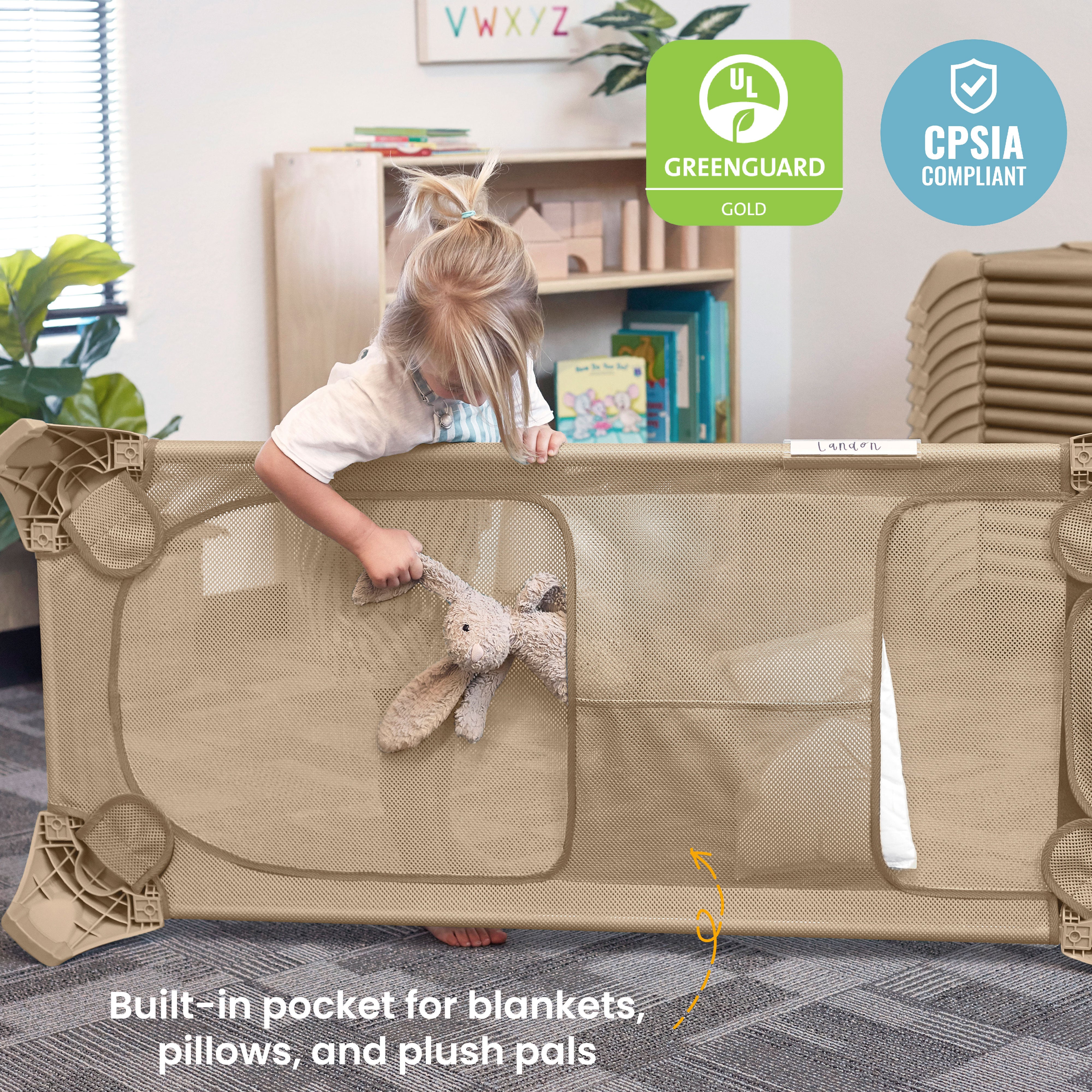 Stackable Cozy Cot with Storage, 6-Pack