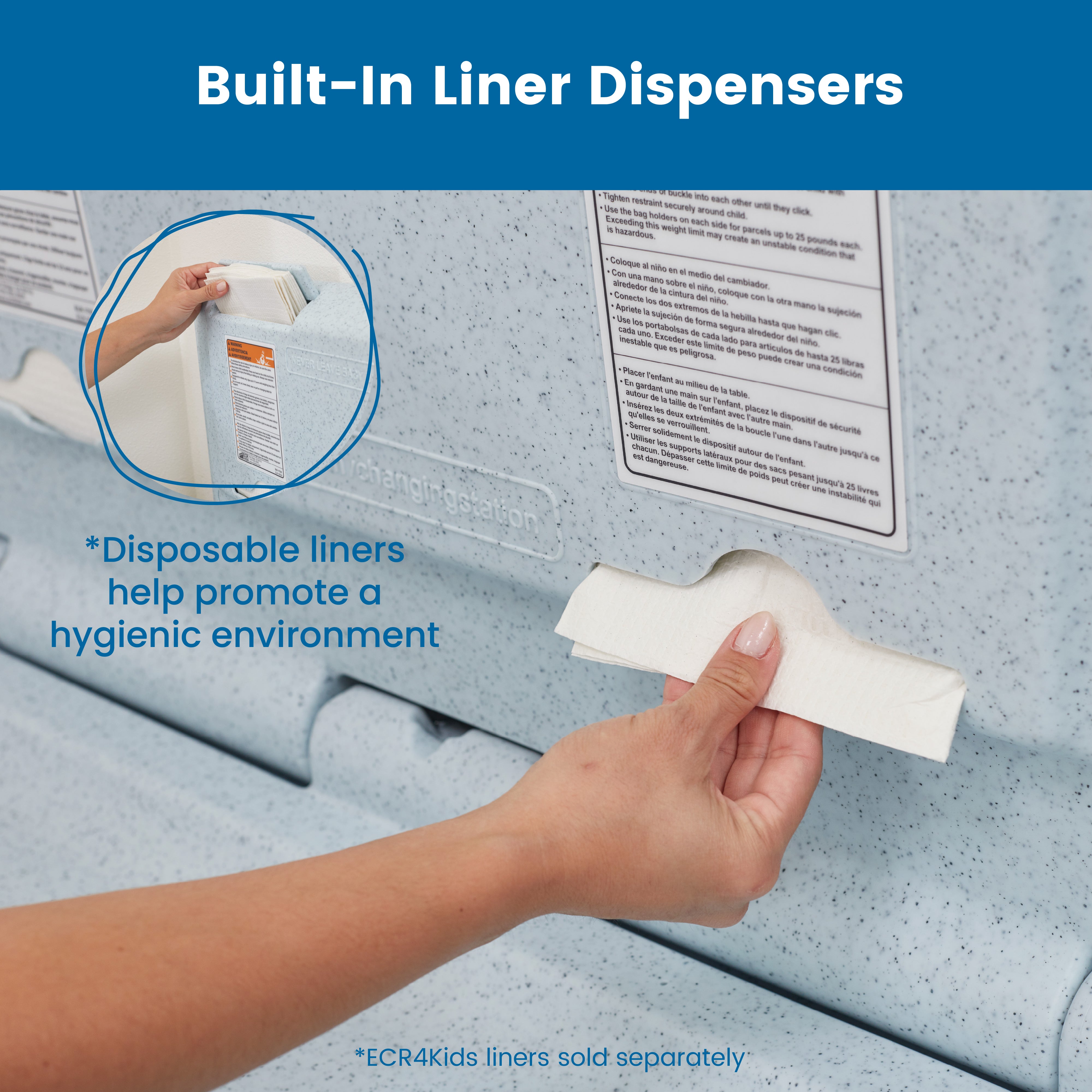 Horizontal Wall-Mounted Diaper Changing Station