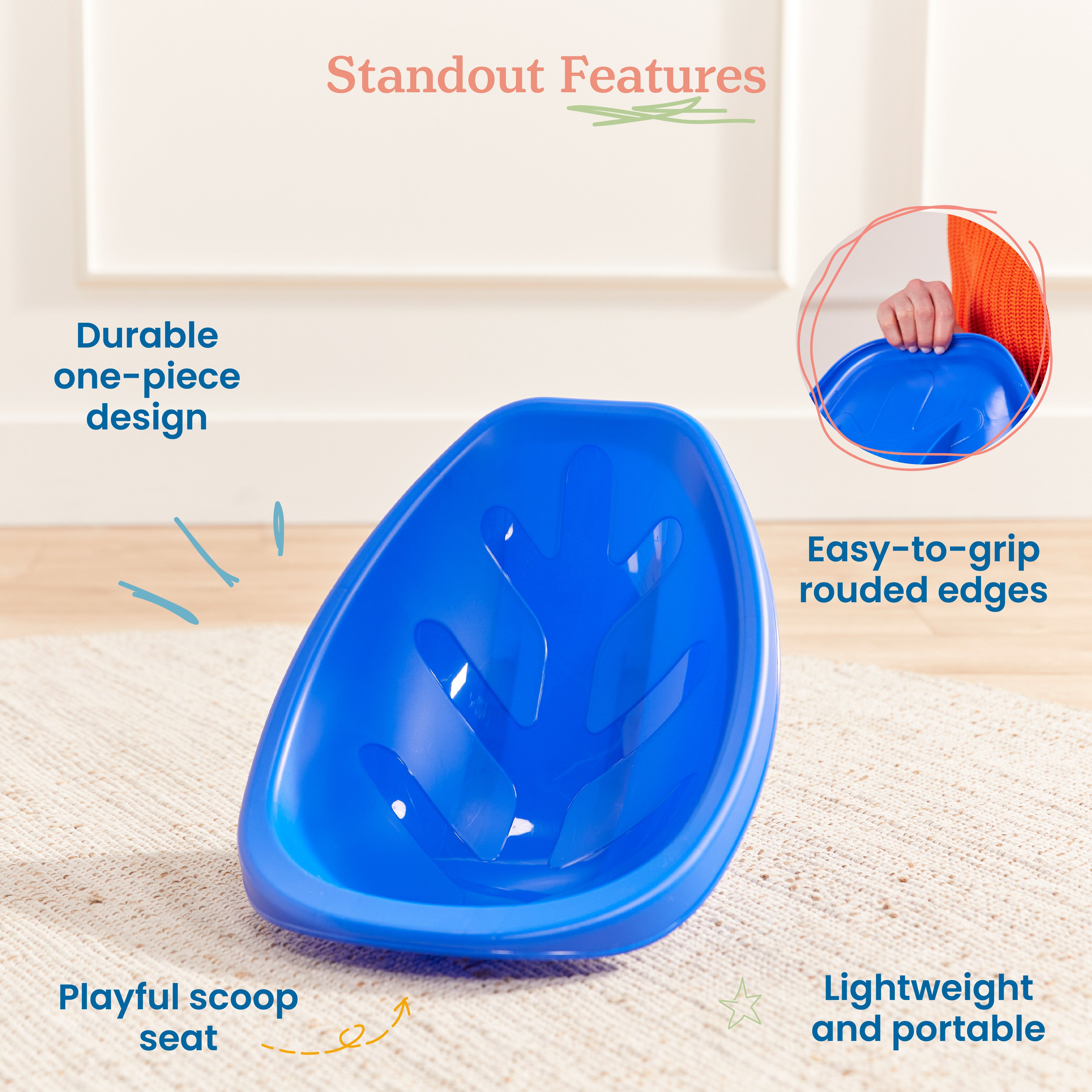 Leaf Scoop Floor Seat, 6-Piece