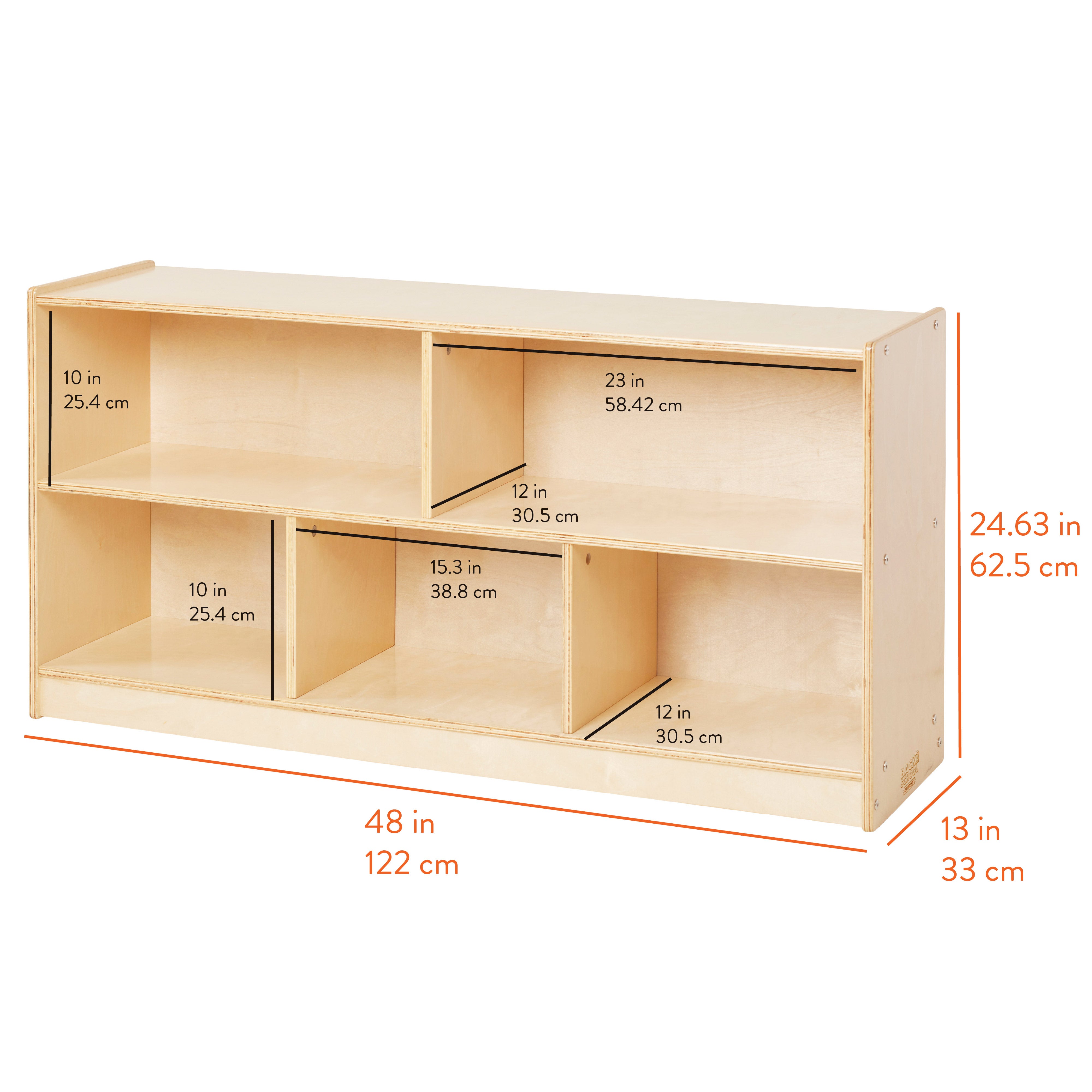 5-Compartment Mobile Storage Cabinet, Toddler
