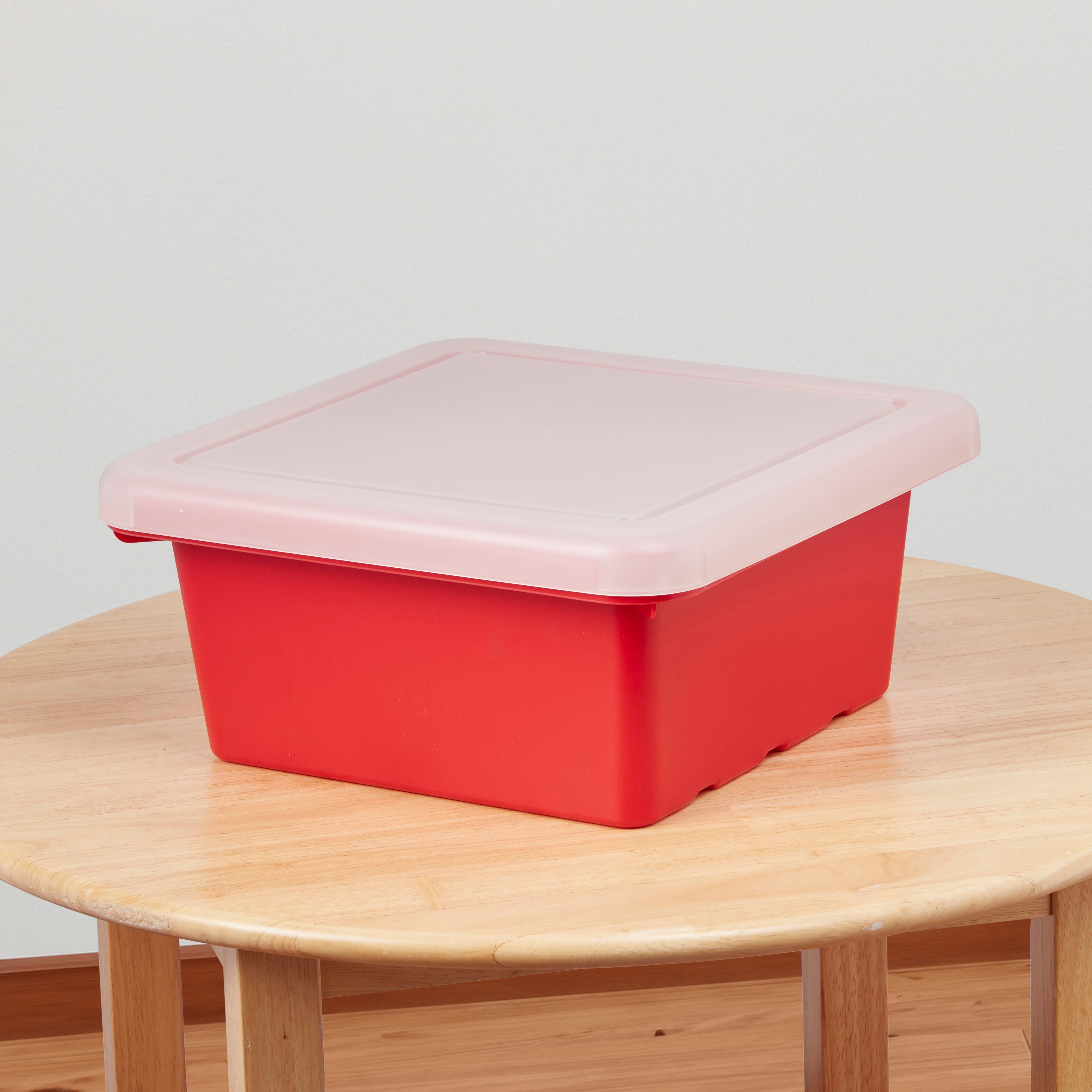 Square Bin with Lid, 4-Pack