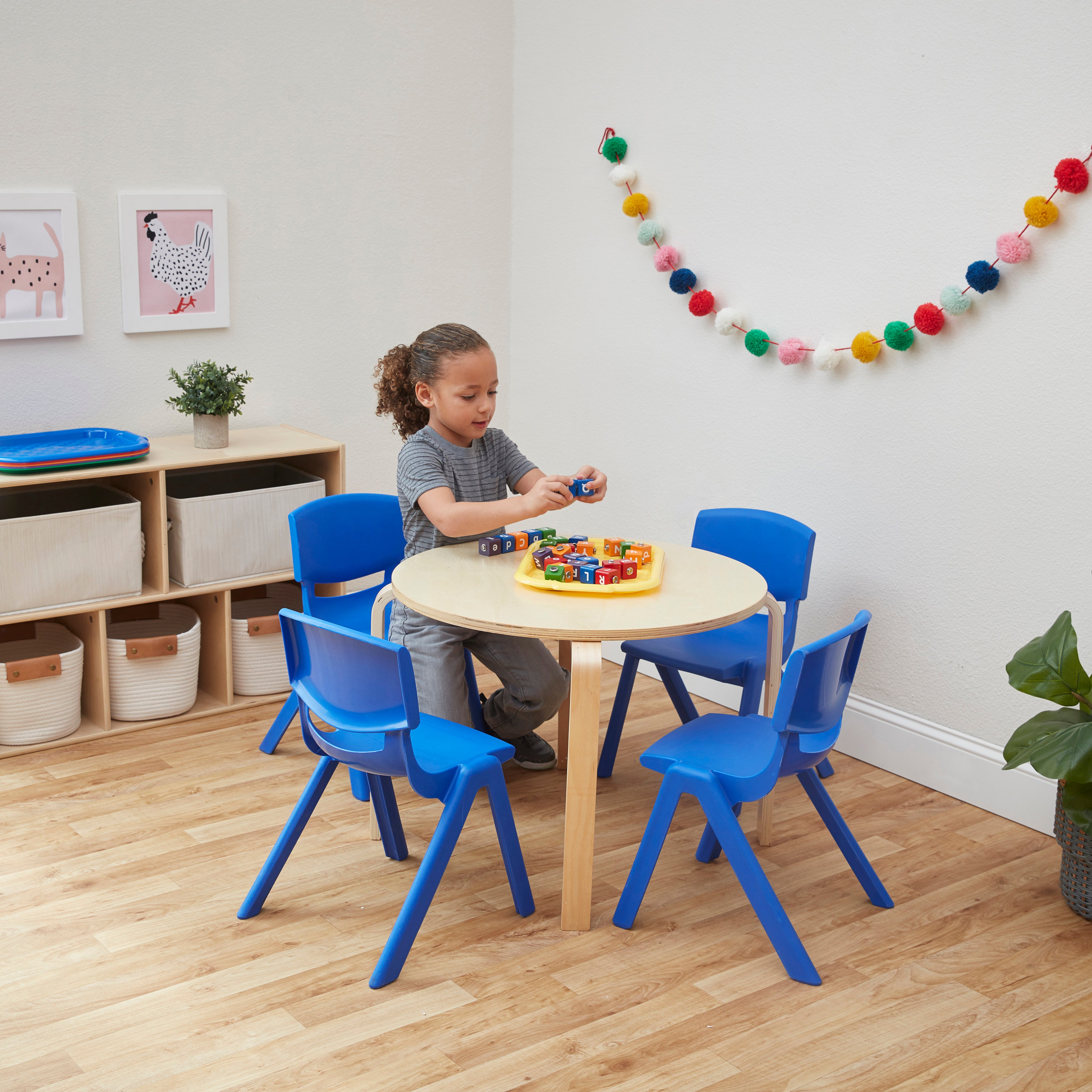 12in Plastic School Stack Chair, 10-Piece