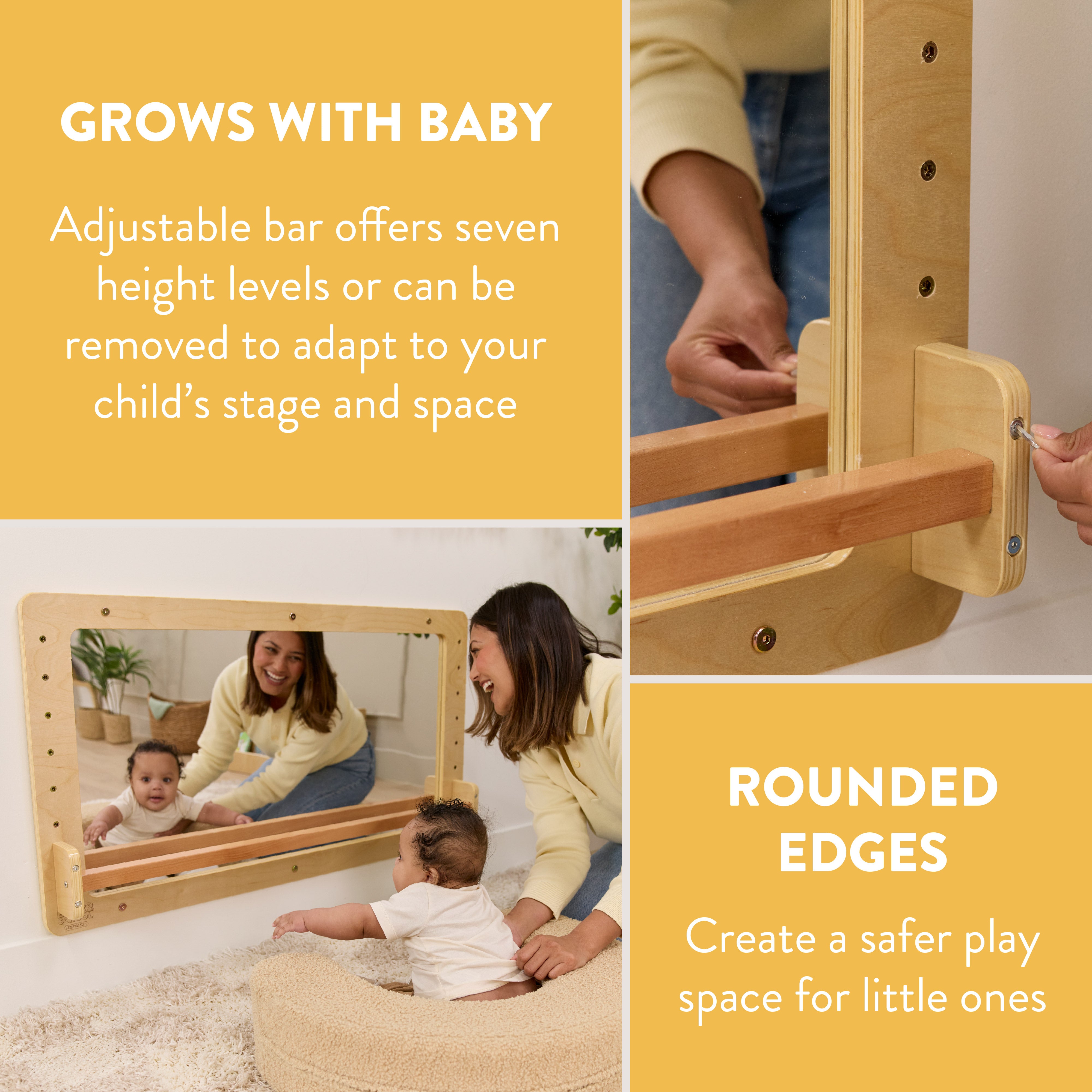 Balance & Coordination Wall Mirror with Bar