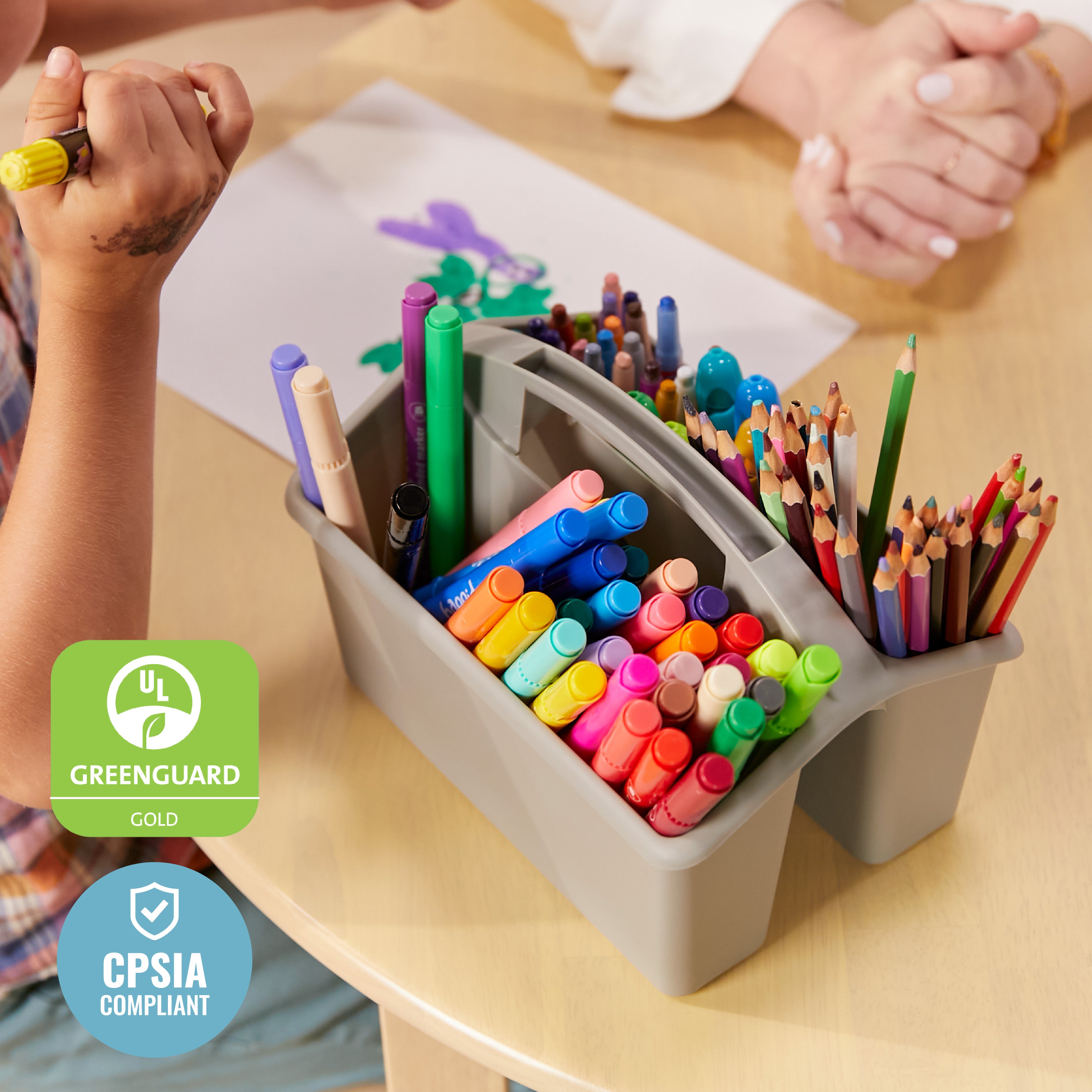 4-Compartment Small Plastic Caddy, 6-Pack